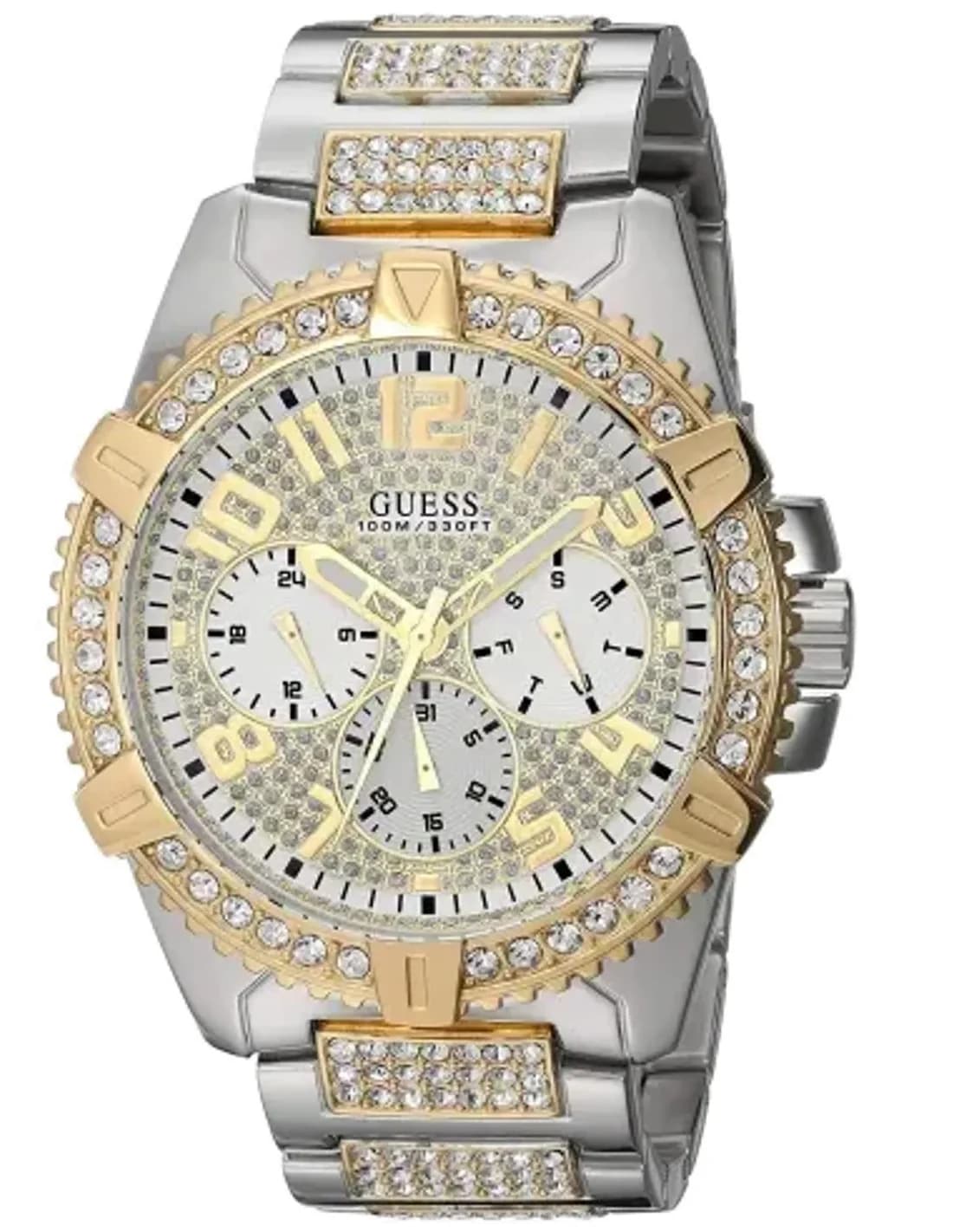 Montre Guess U0799G4 Bi-Ton acier/or orné de strass