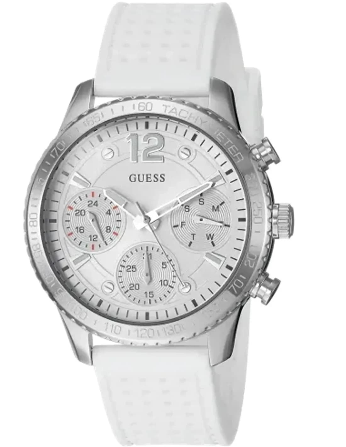 Montre Femme Guess U1025L1 Bracelet Silicone Blanc