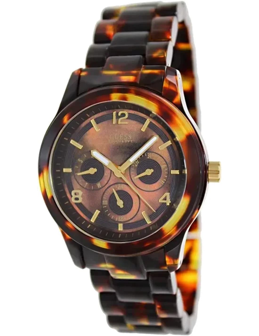 Montre Guess Femme U15073L1 marron bracelet plastique