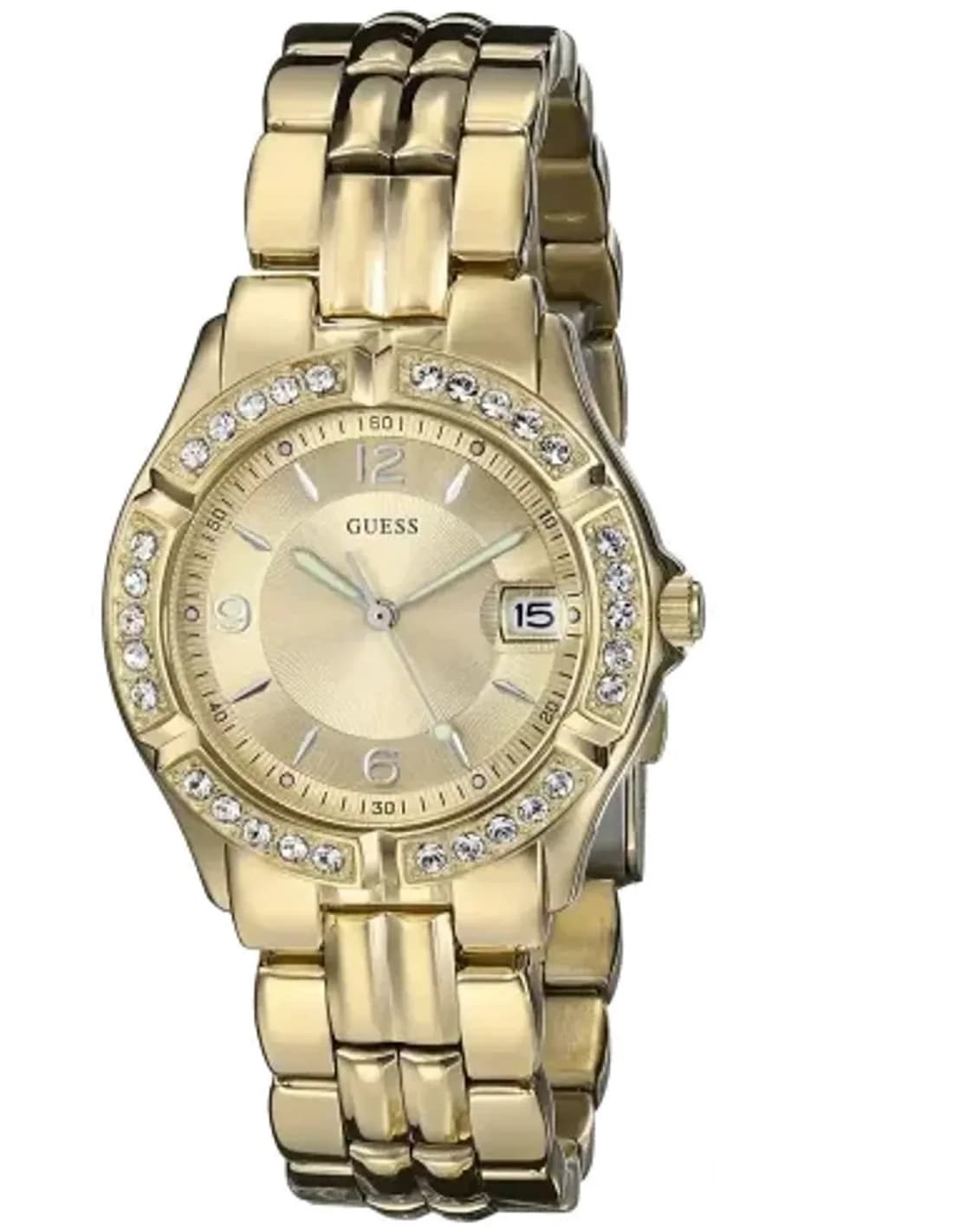 Montre Femme Guess Dazzling WaterPro bracelet métal doré