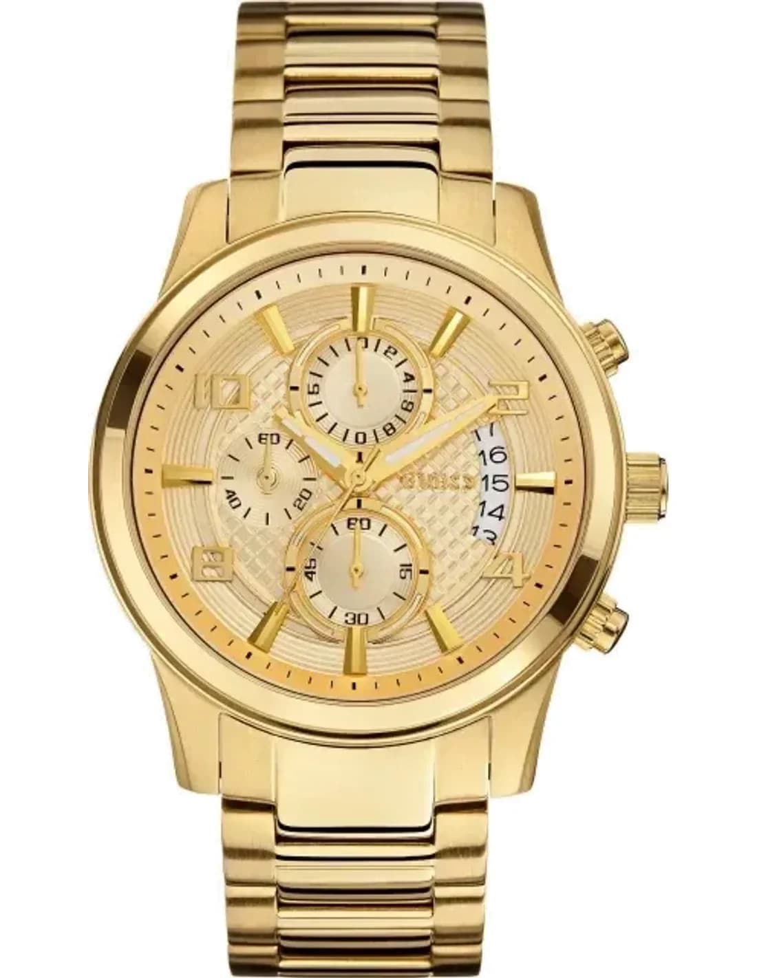 Montre Homme Guess W0075G5 Chronographe doré jaune