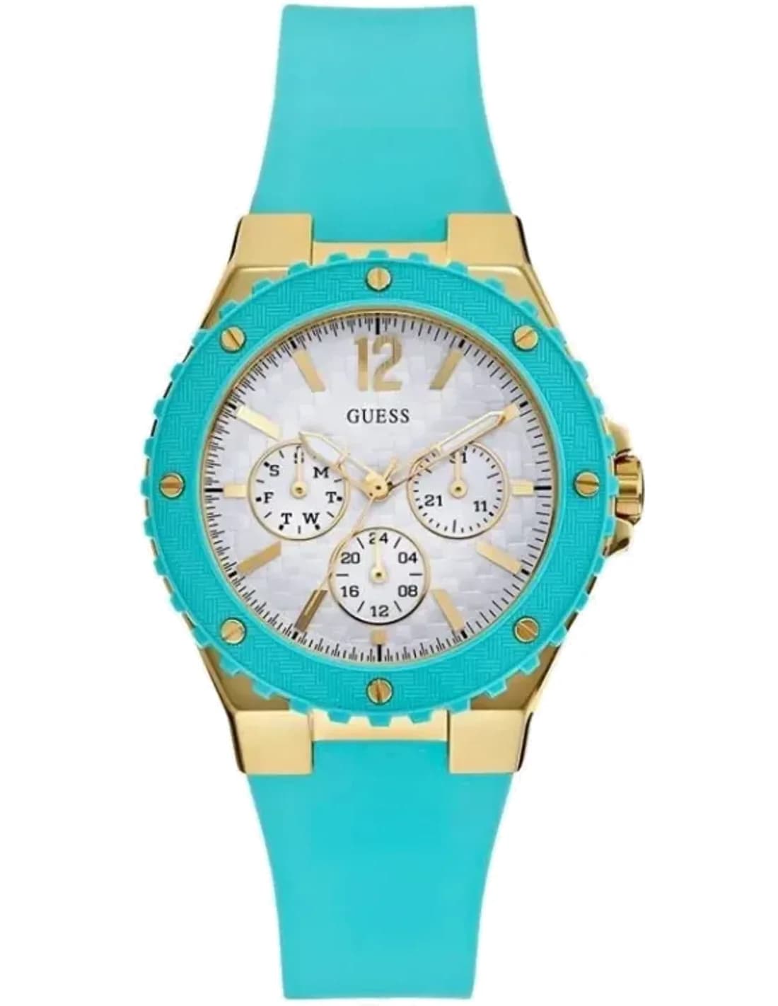Montre Femme Guess Boîtier doré 39 mm W0149L3 Cadran blanc multifonction