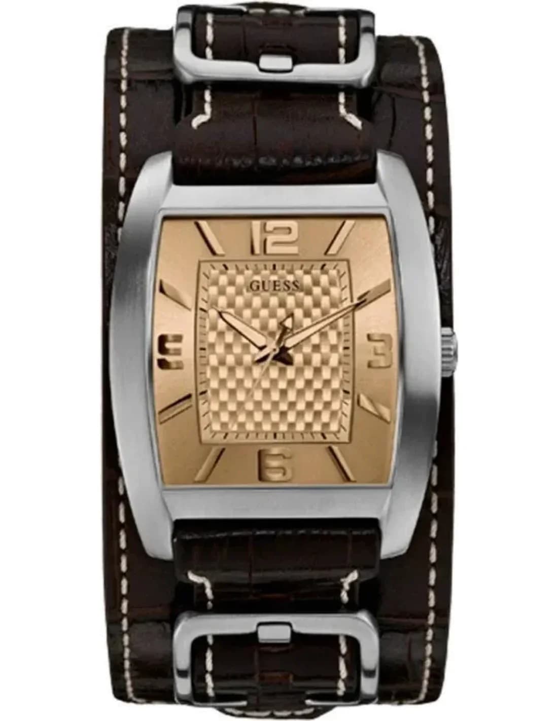Montre Homme Guess W0186G2 Bracelet Cuir Marron