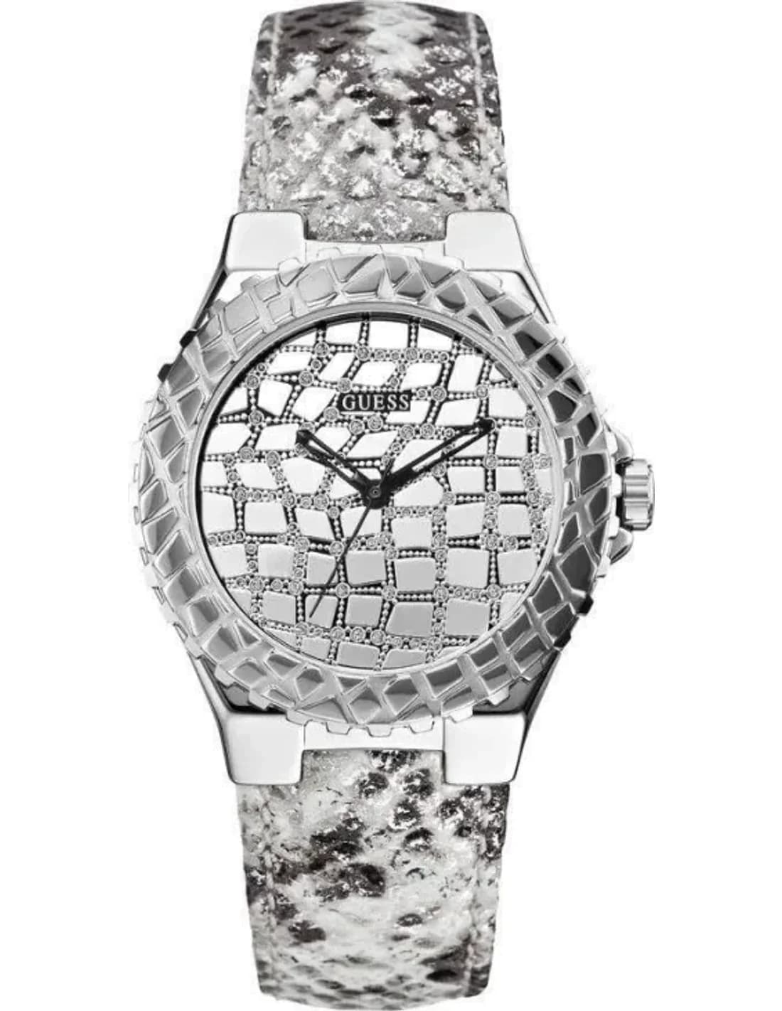 Montre Femme Guess Untamed W0227L1 Peau de serpent Gris