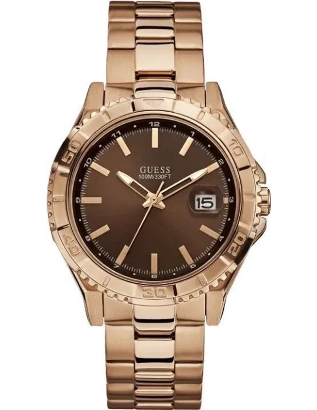 Montre Homme Guess Wild Side W0244G6 Bracelet en acier inoxydable or rose