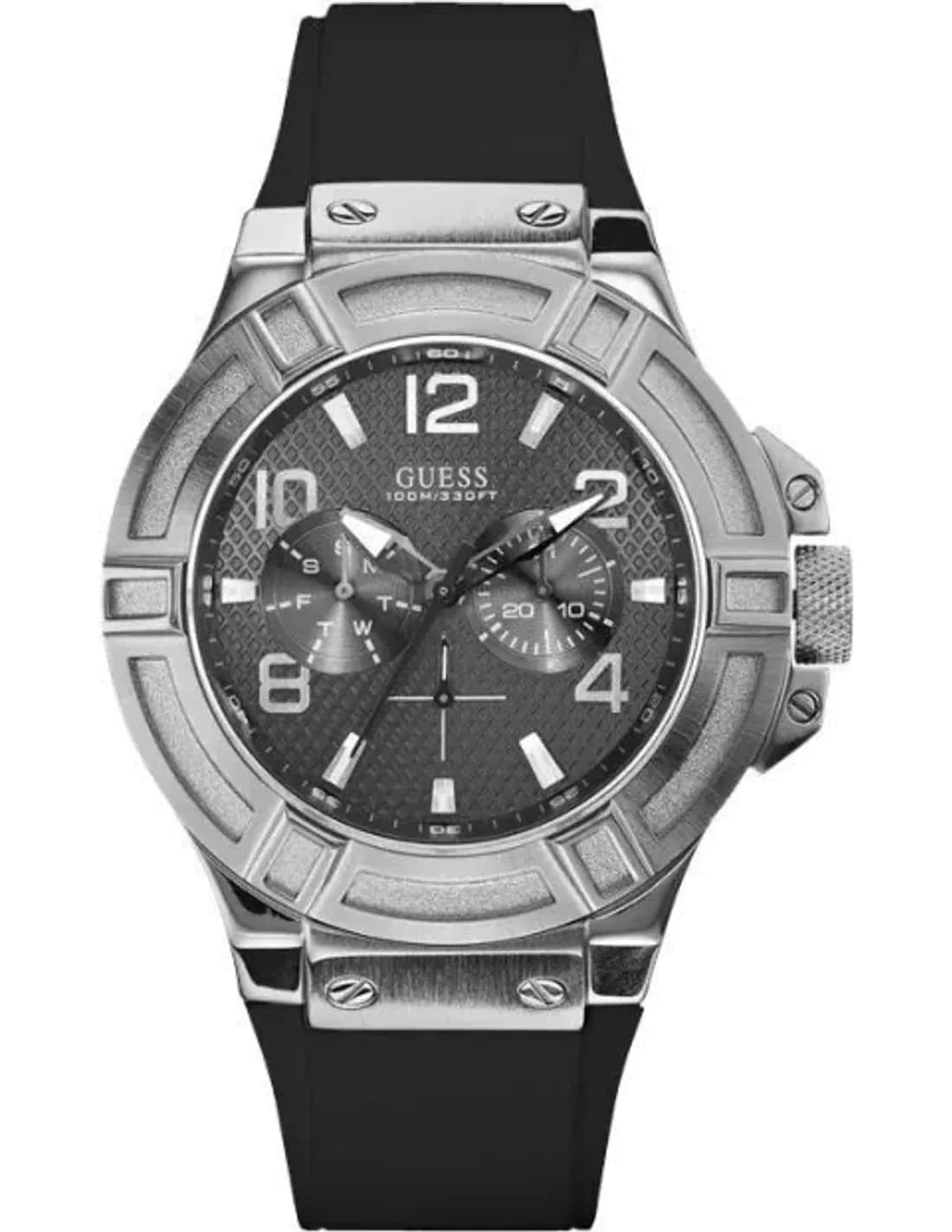 Montre Homme Guess Sporty Rigor W0247G4 Bracelet silicone noir