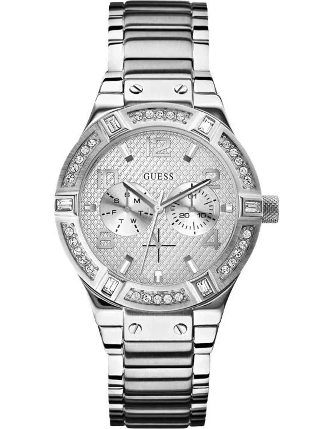 Montre Femme Guess Sporty W0290L1 Argent Strass sur lunettes