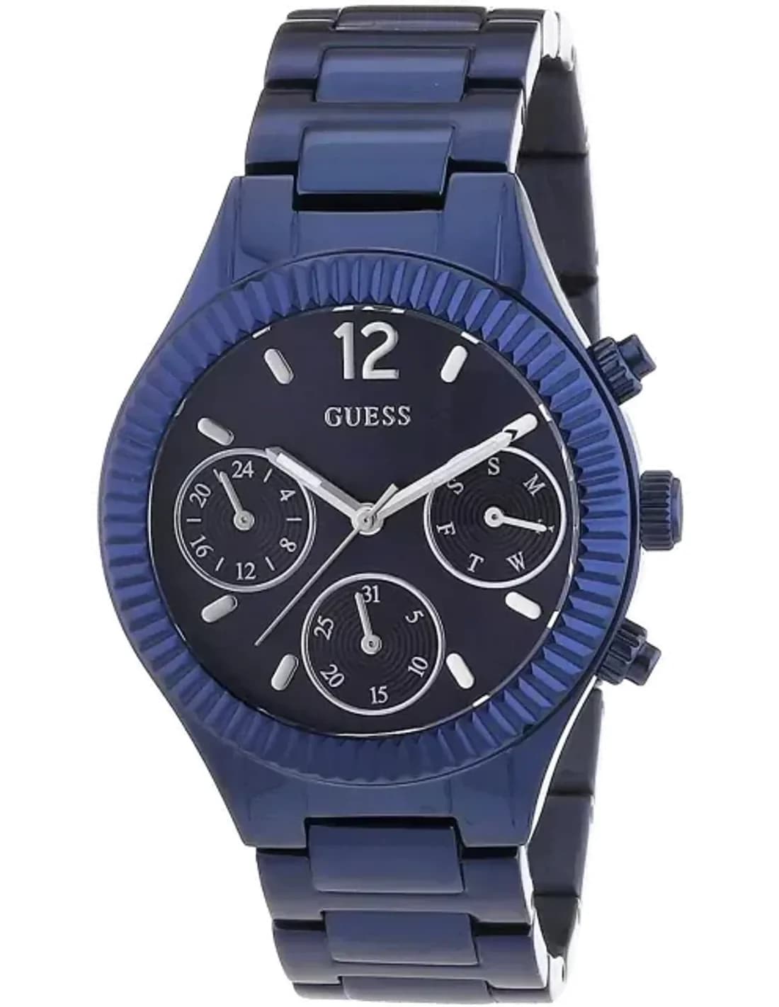 Montre Femme Guess W0323L4 Bracelet et boîtier en acier bleu