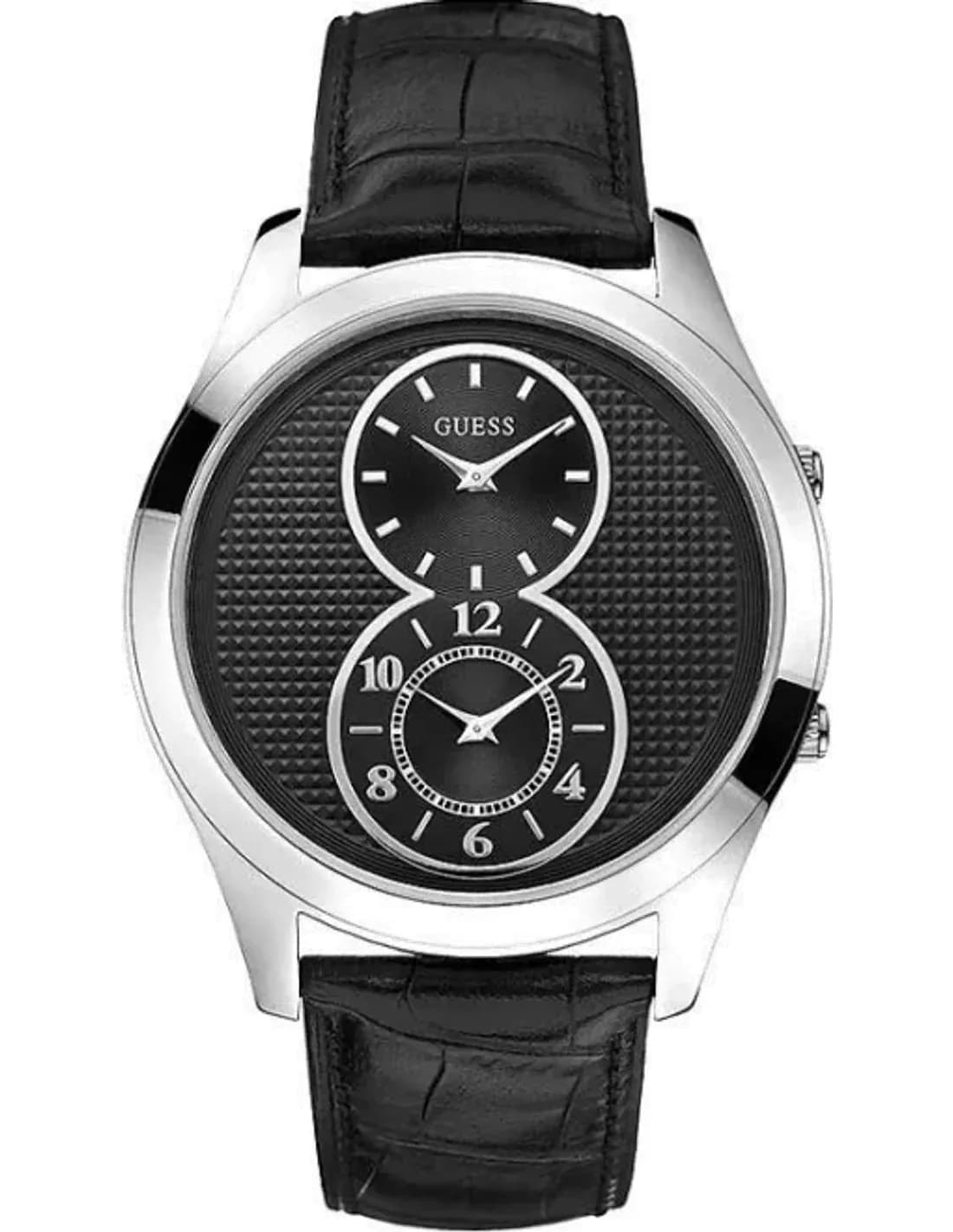 Montre Homme Guess Duo W0376G1 Bracelet en cuir noir