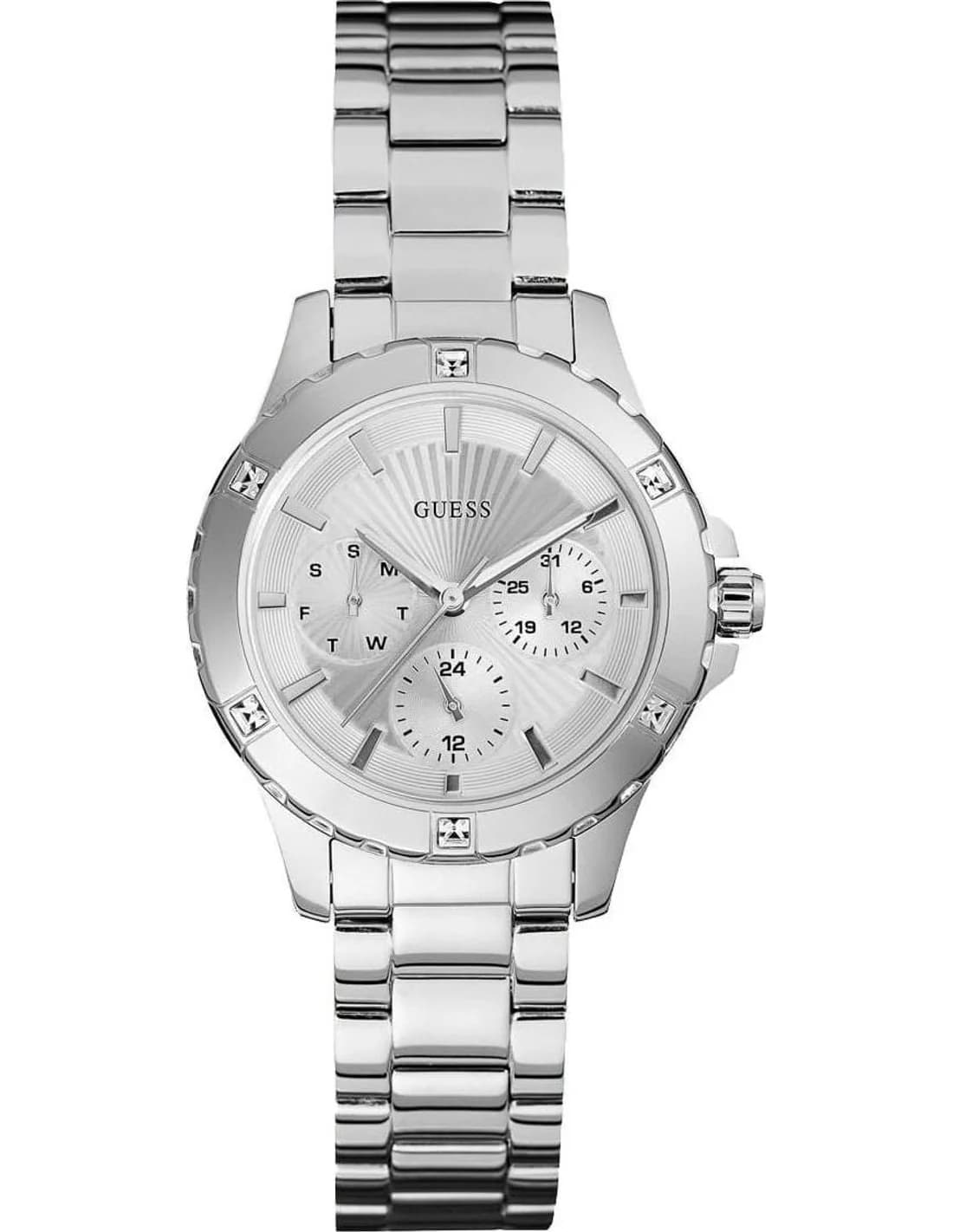 Montre Femme Guess Mist W0443L1 cadran argenté bracelet acier