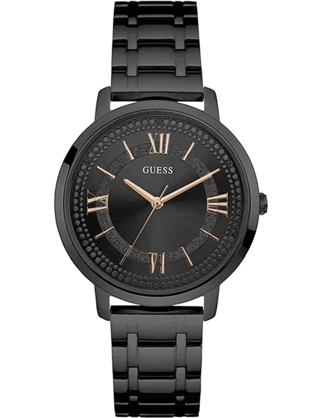 Montre Femme Guess Montauk W0933L4 bracelet acier noir cadran noir