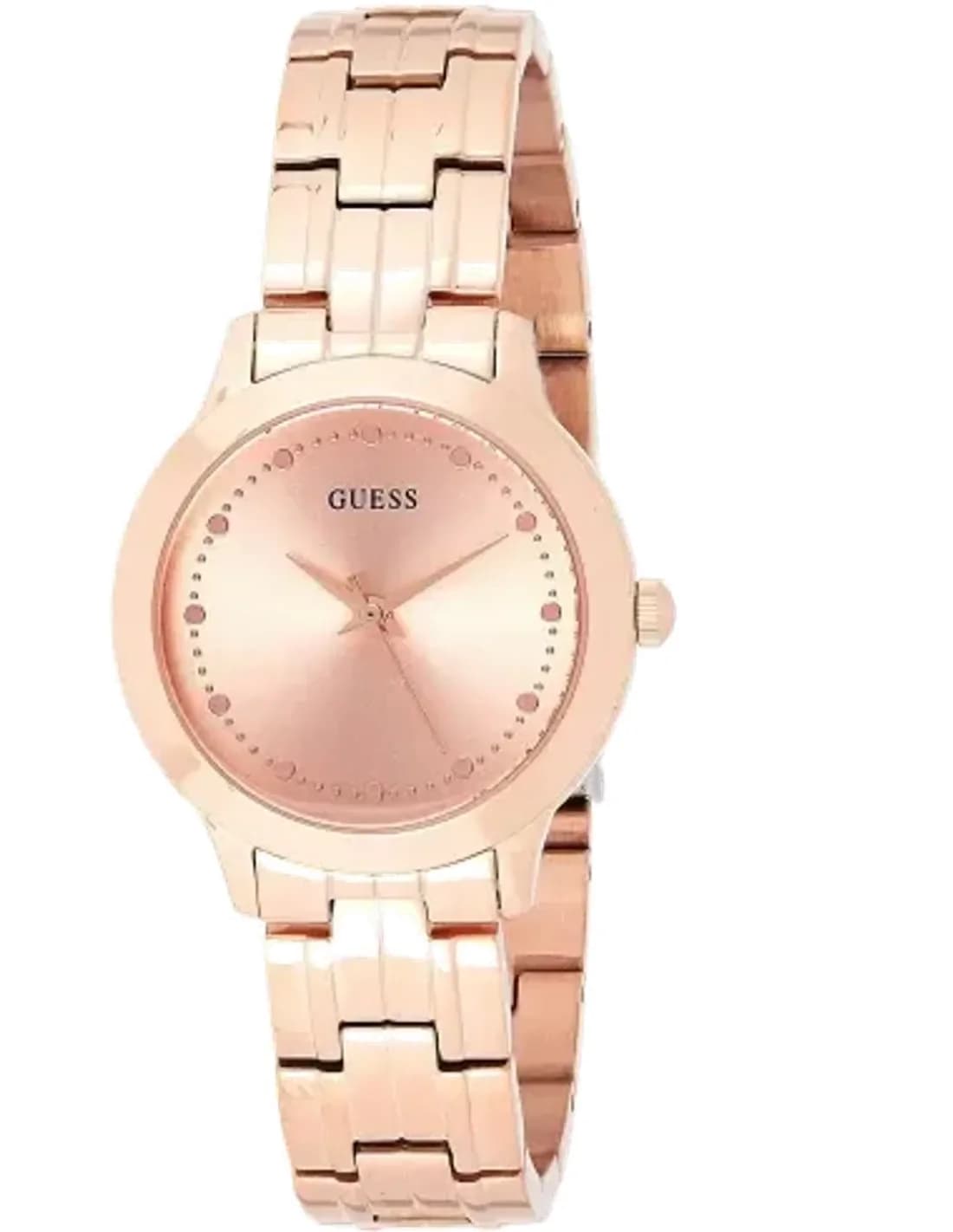 Montre Femme Guess Chelsea acier or rose