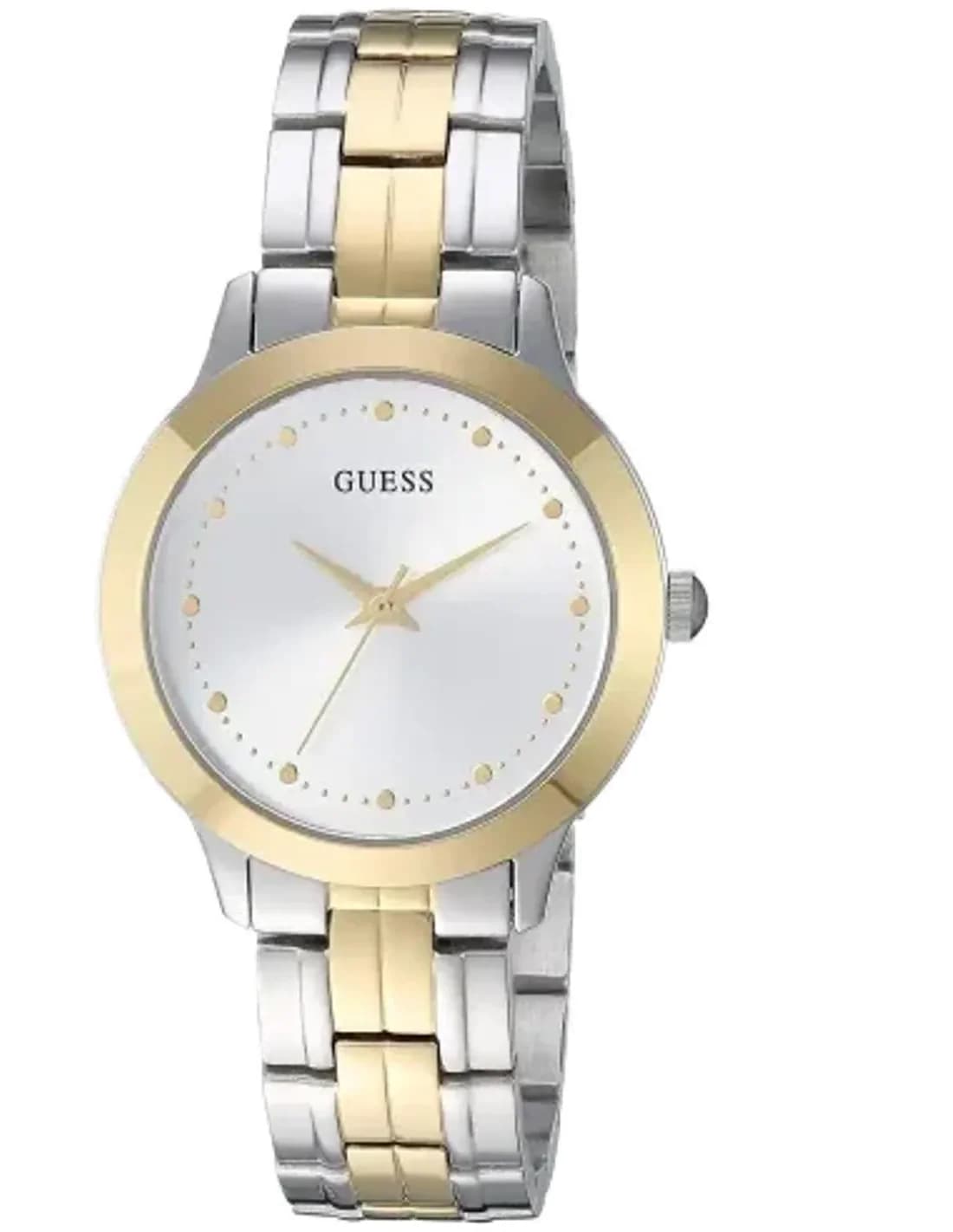 Montre Femme Guess Chelsea bracelet bi-on acier et or