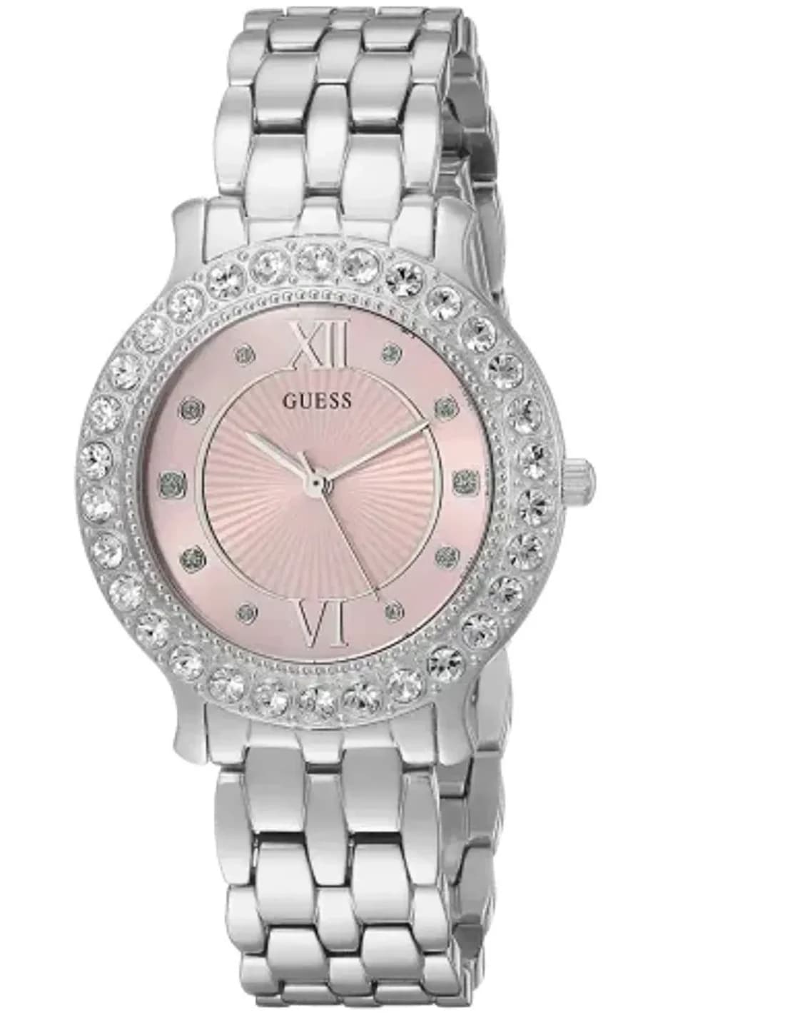 Montre Femme Guess Dress W1062L2 cadran rose orné de cristaux