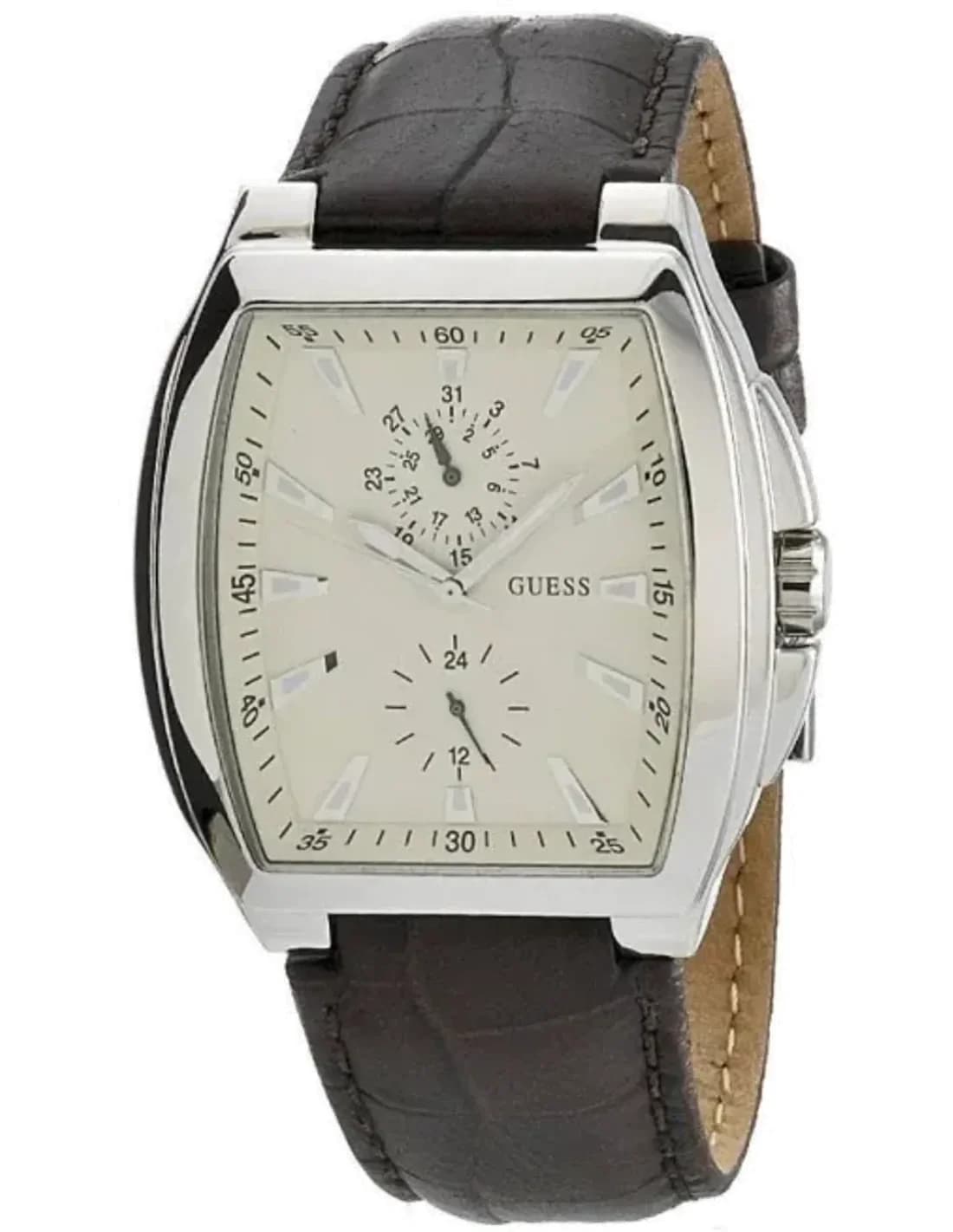 Montre Homme Guess W11108G2 Tonneau Bracelet Cuir