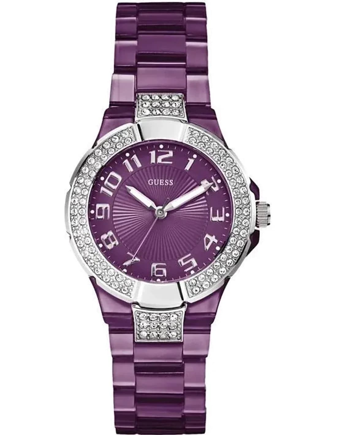 Montre Guess Femme Violette Mini Prism W11611L3 Bracelet En Polycarbonate