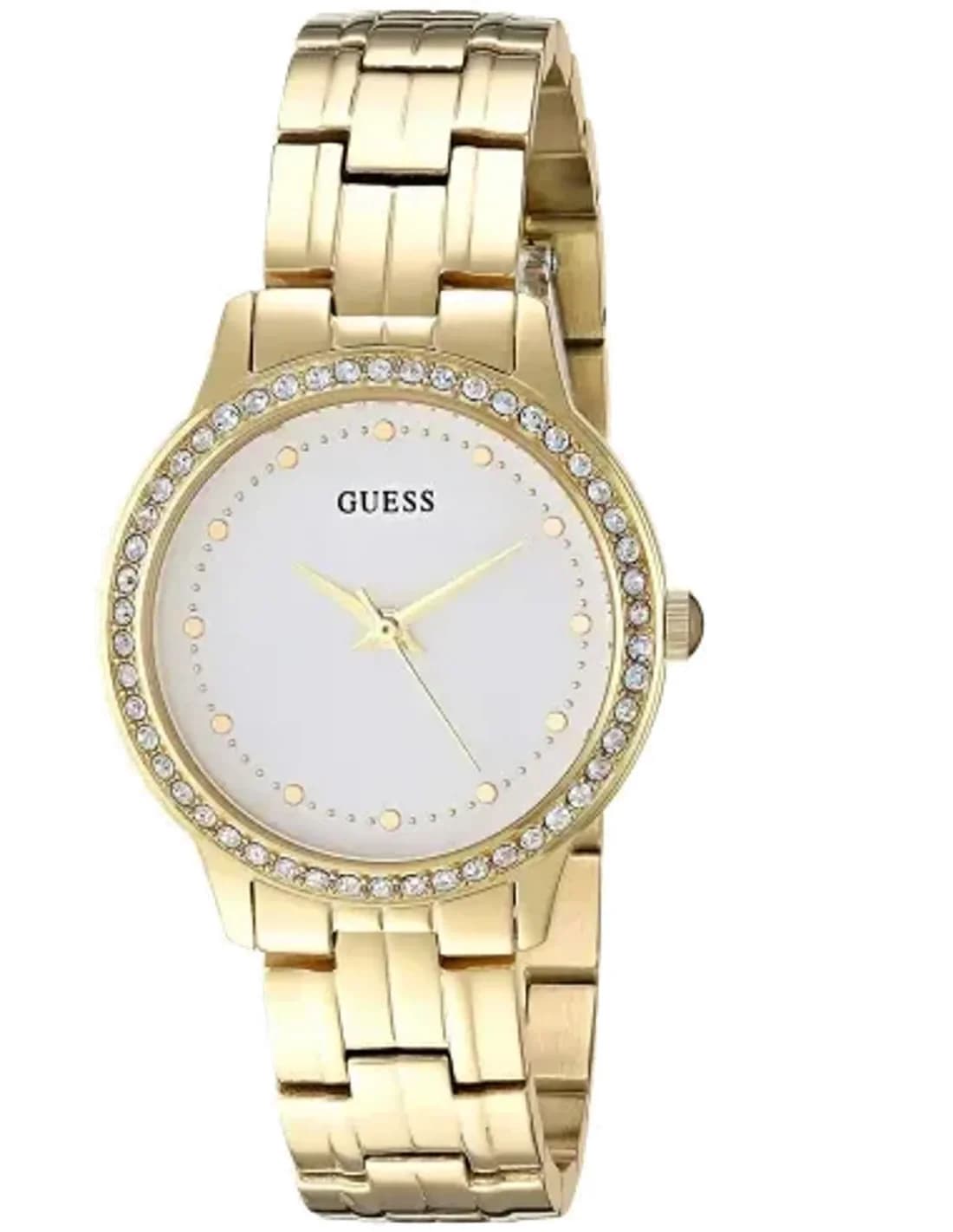 Montre Femme Guess Chelsea analogique en métal doré