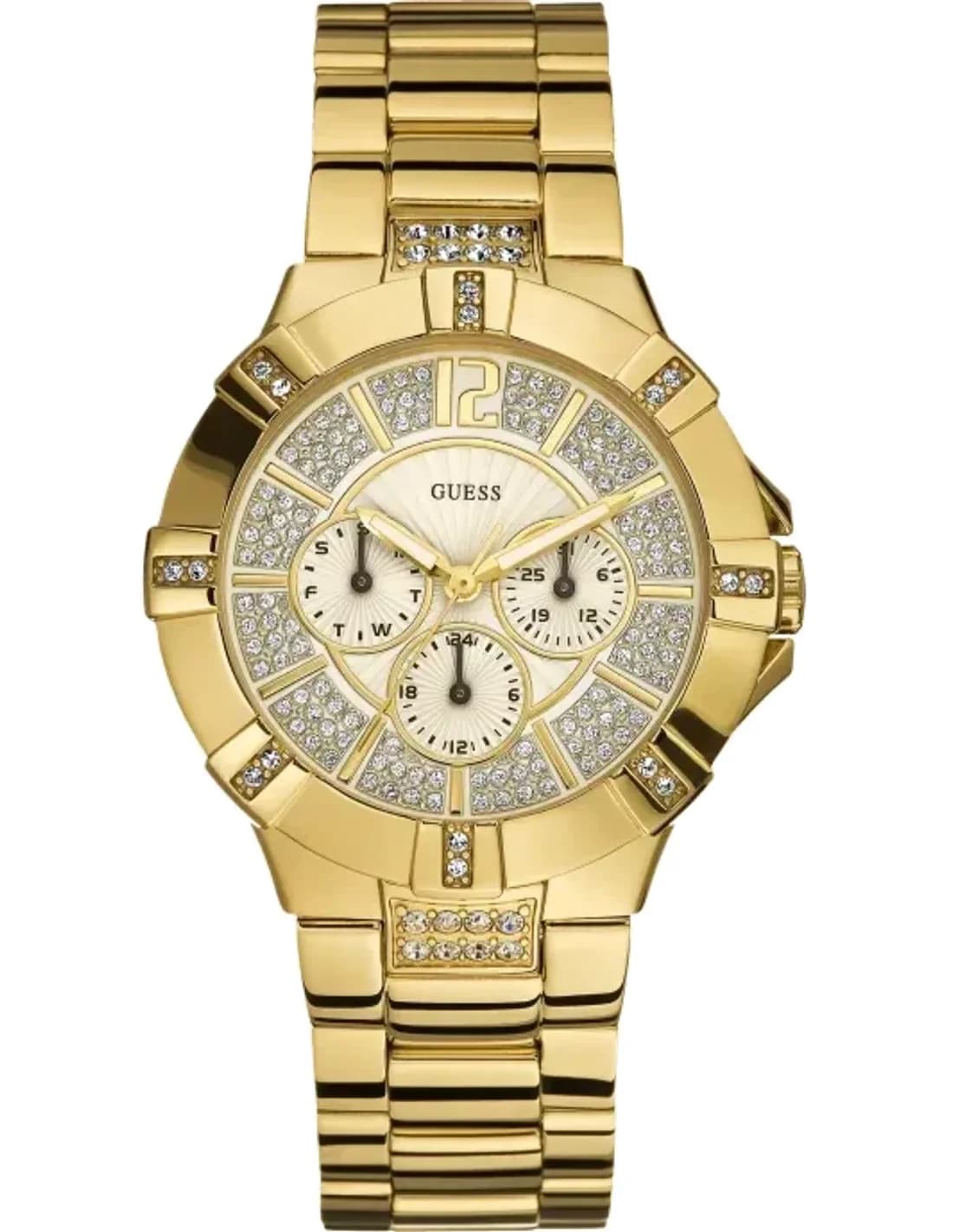 Montre Femme Guess W13573L1 Or poli XL - Cadran serti de strass