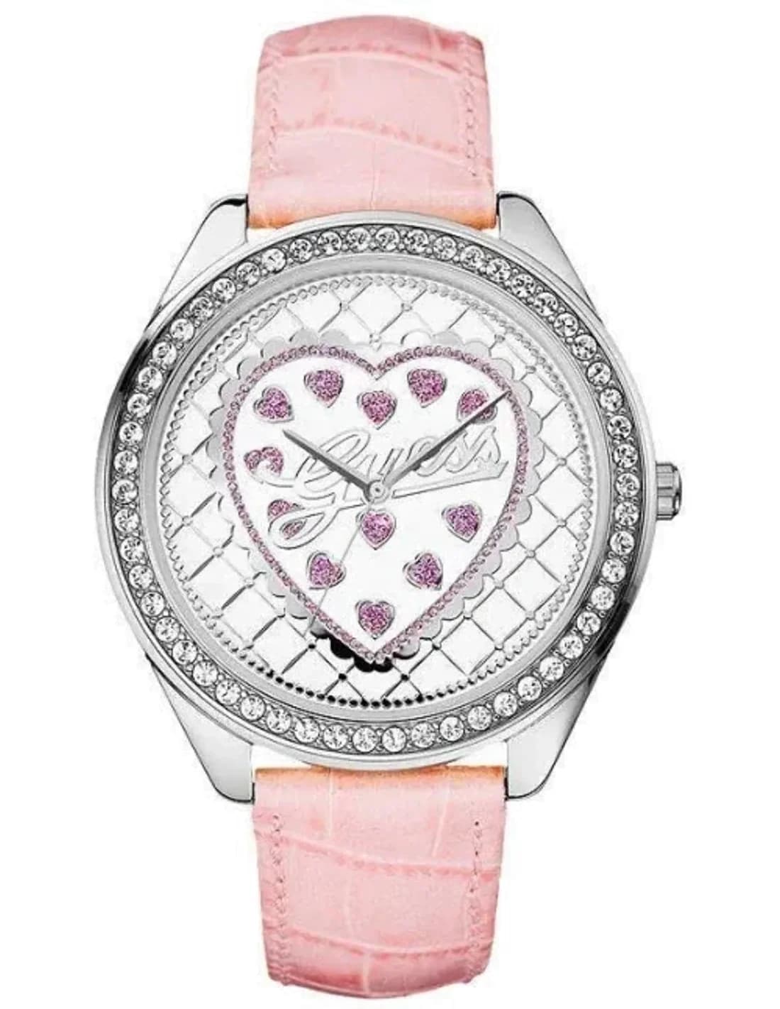 Montre Guess Femme W75064L1 Bracelet En Cuir Rose