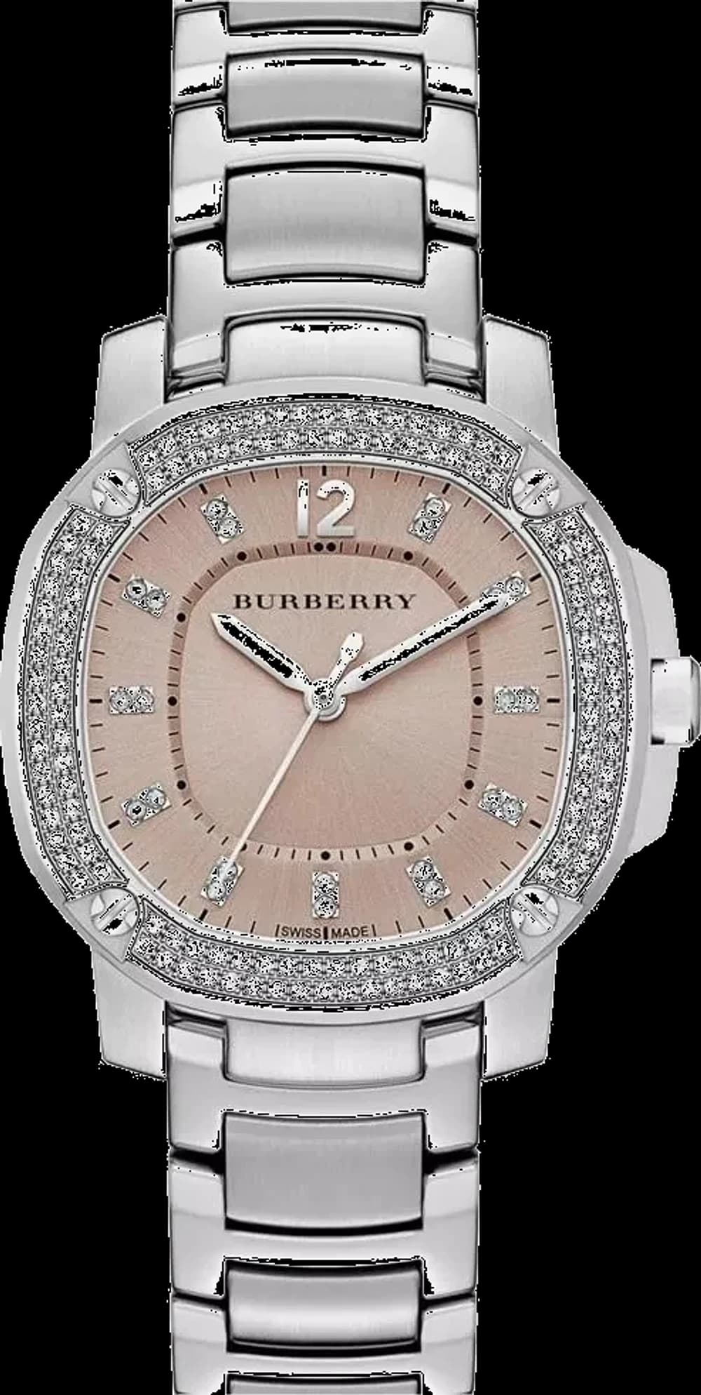 Montre Burberry BBY1803 femme cadran rose bracelet acier inoxydable