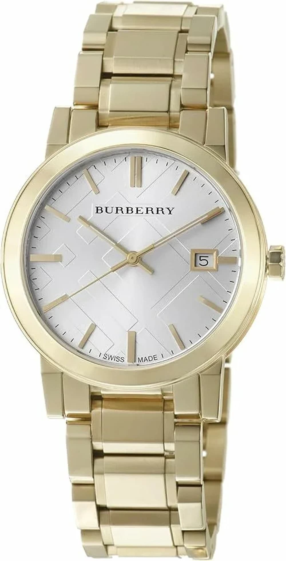 Montre Burberry BU9003 homme cadran argent bracelet acier inoxydable