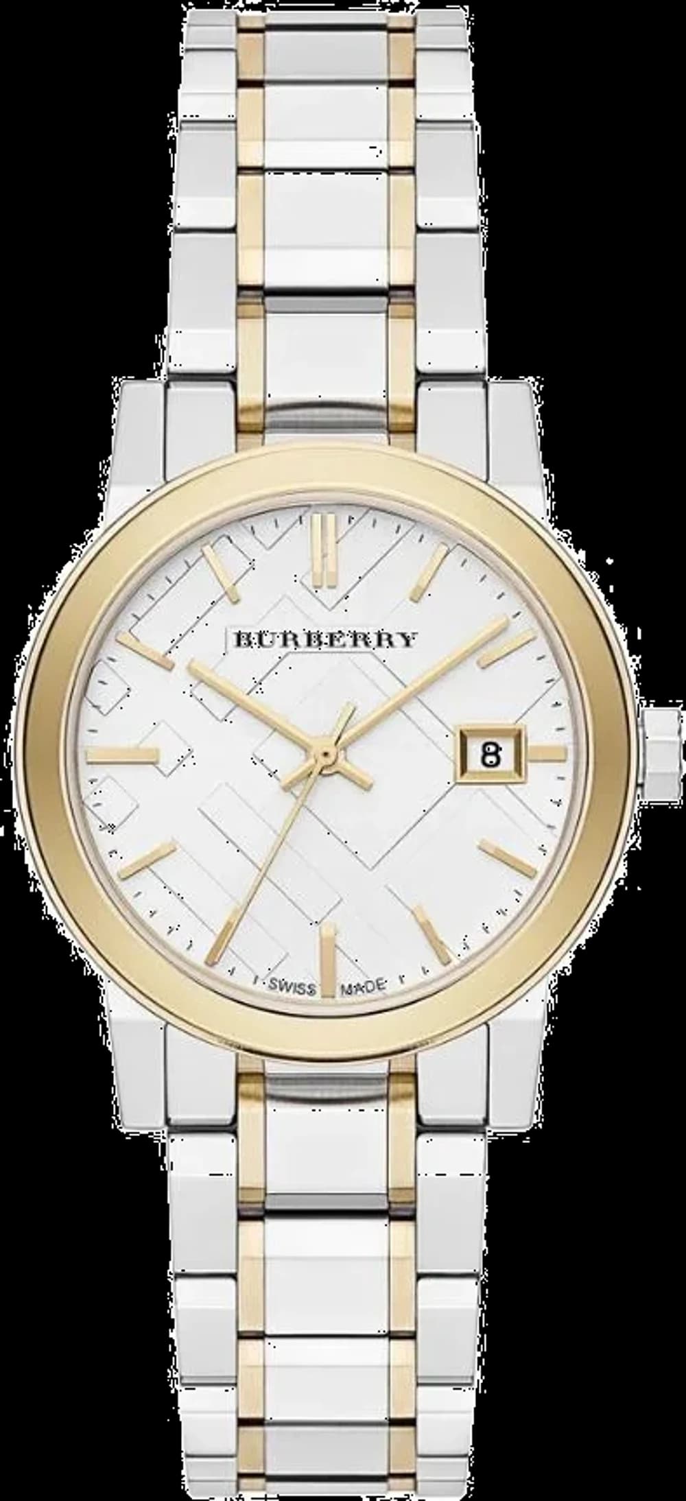 Montre Burberry BU9217 femme cadran blanc bracelet acier inoxydable