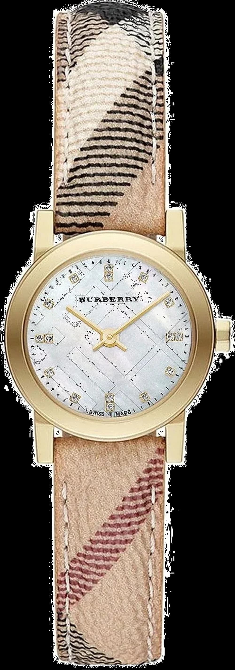 Montre Burberry BU9226 femme cadran argent bracelet cuir