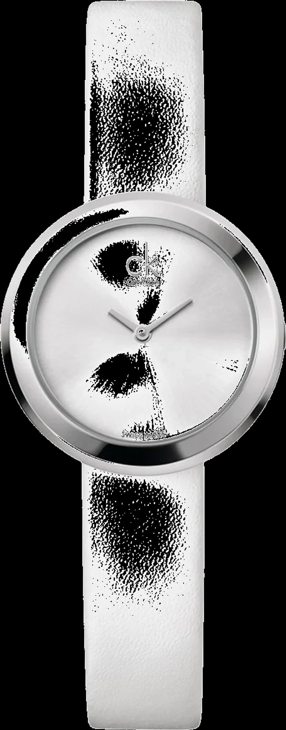 Calvin Klein K3N231L6 White Leather Strap Women's Watch