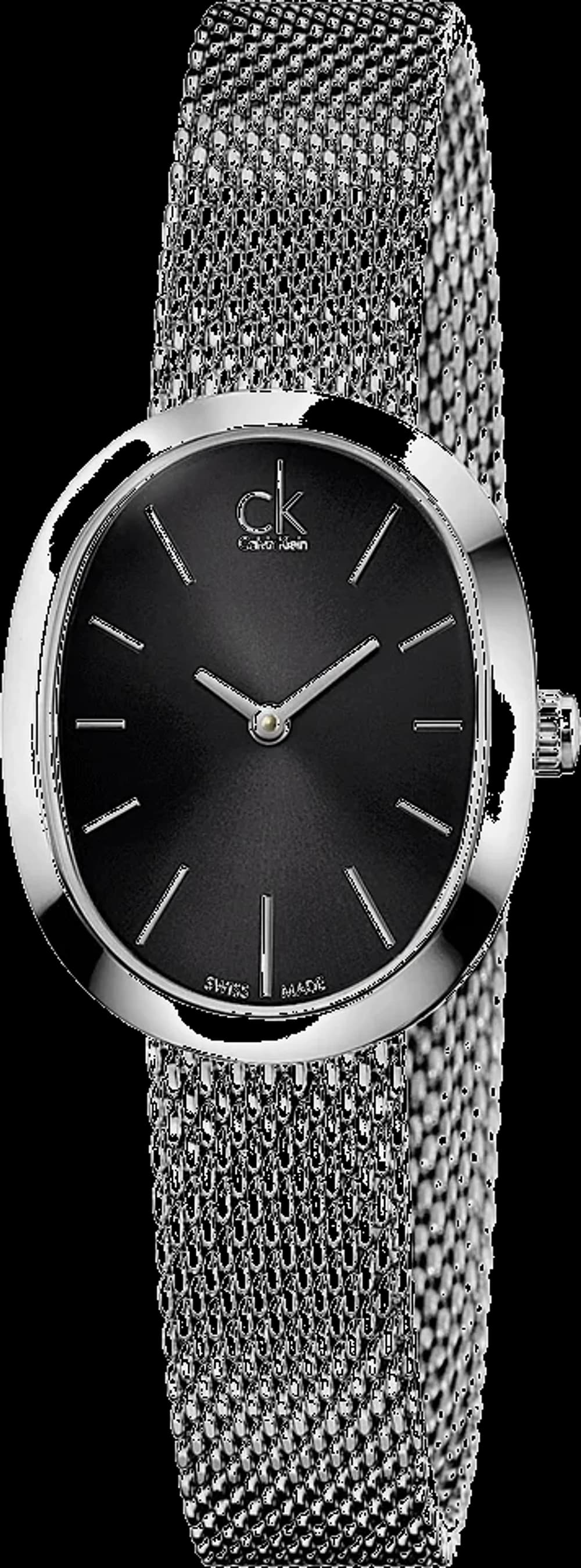 Montre Calvin Klein K3P23121 femme cadran noir bracelet acier inoxydable