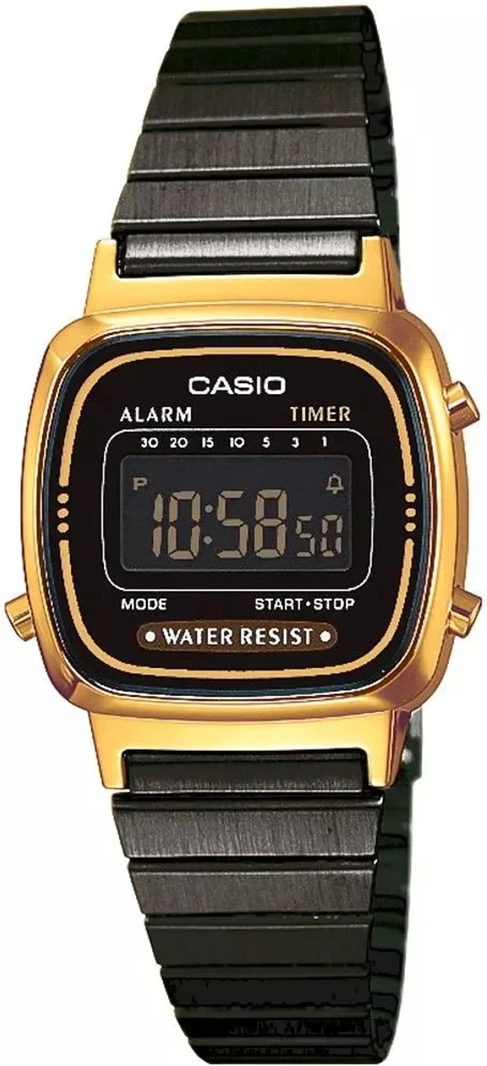 Casio LA670WEGB-1BEF Black Metal Digital Display Women's Watch