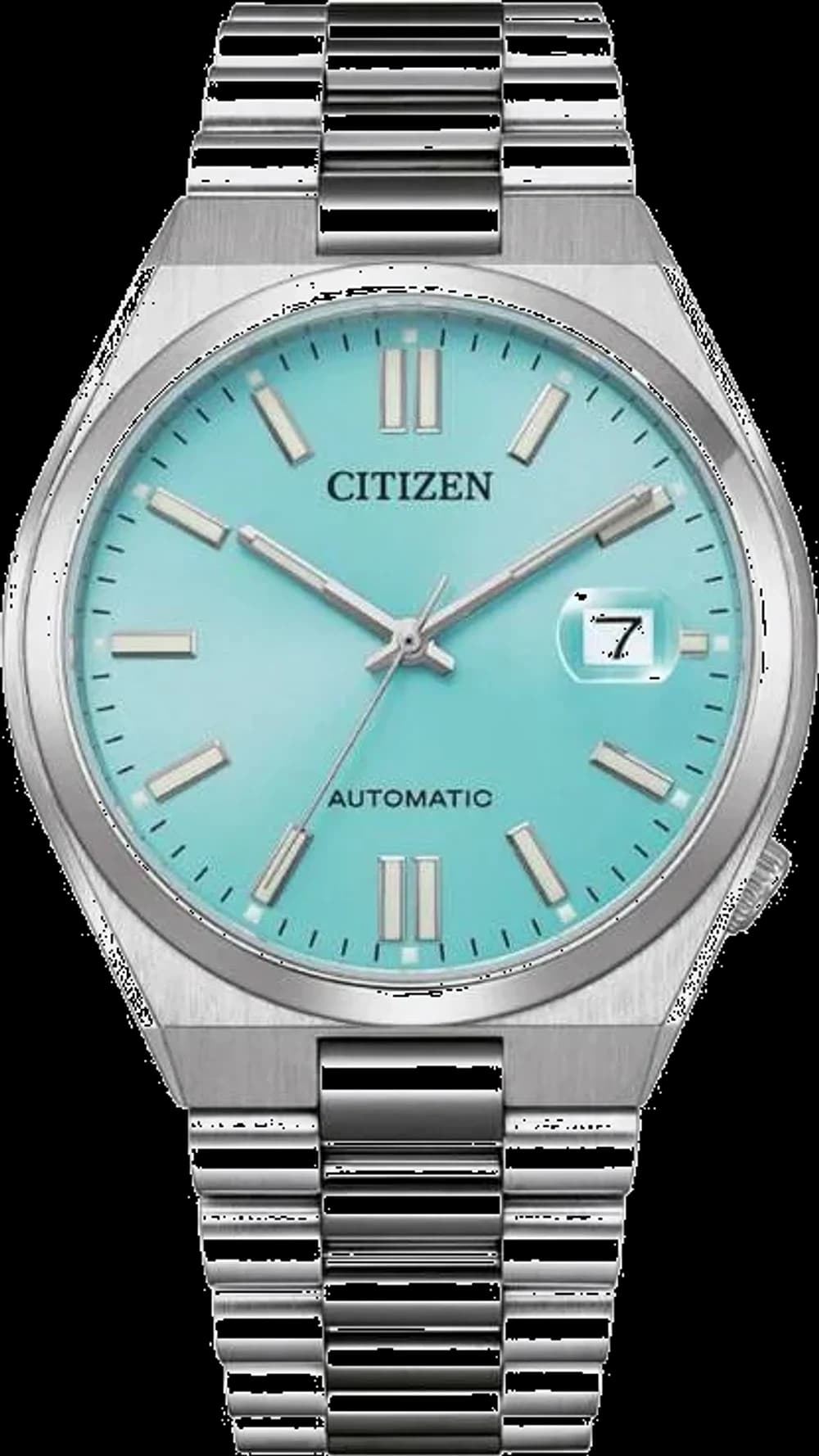 Montre Citizen NJ0151-88M Automatique Tsuyosa Ice Blue cadran bleu turquoise bracelet acier