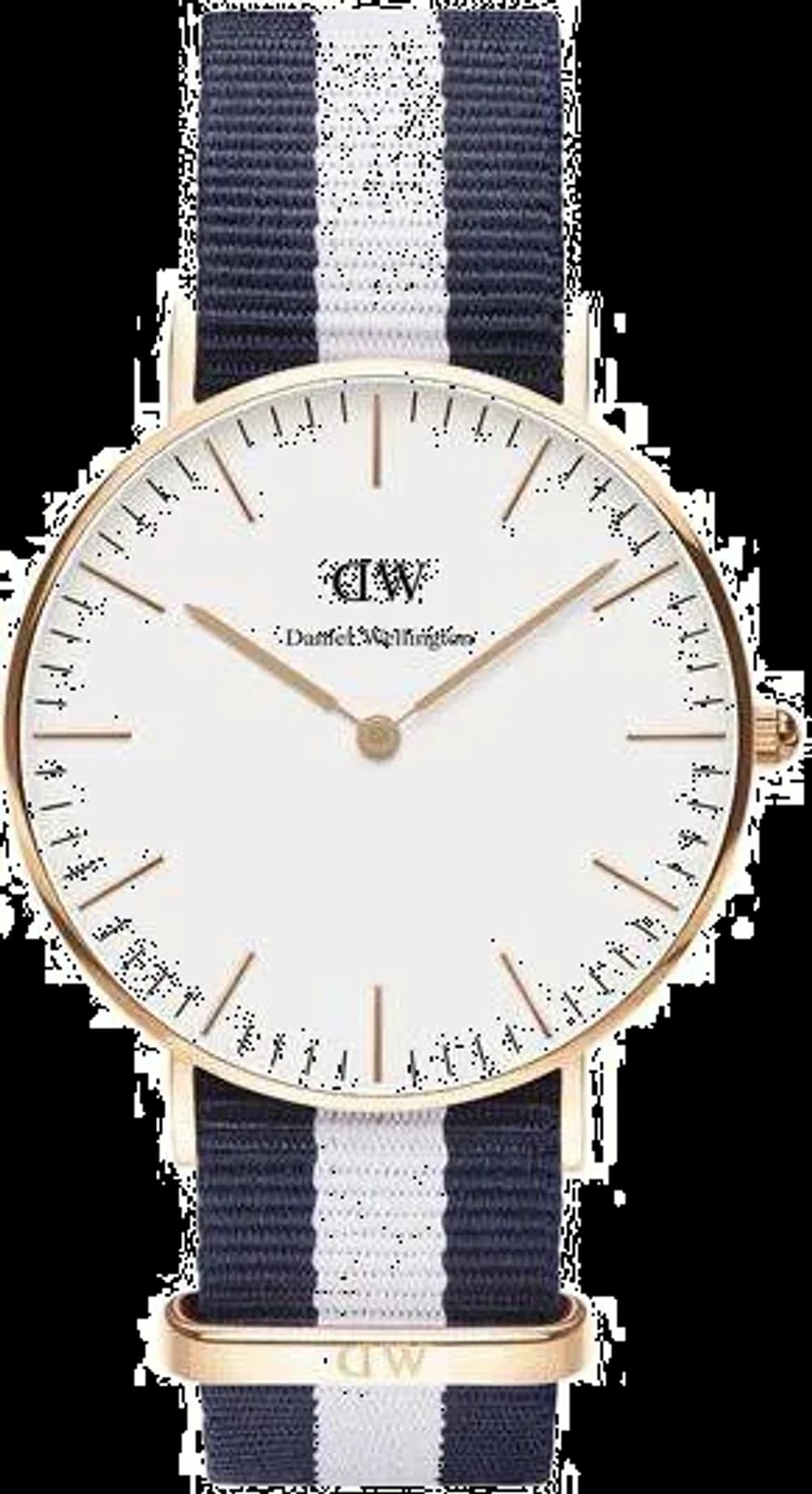 Montre Daniel Wellington DW00100031 unisexe cadran blanc bracelet nylon