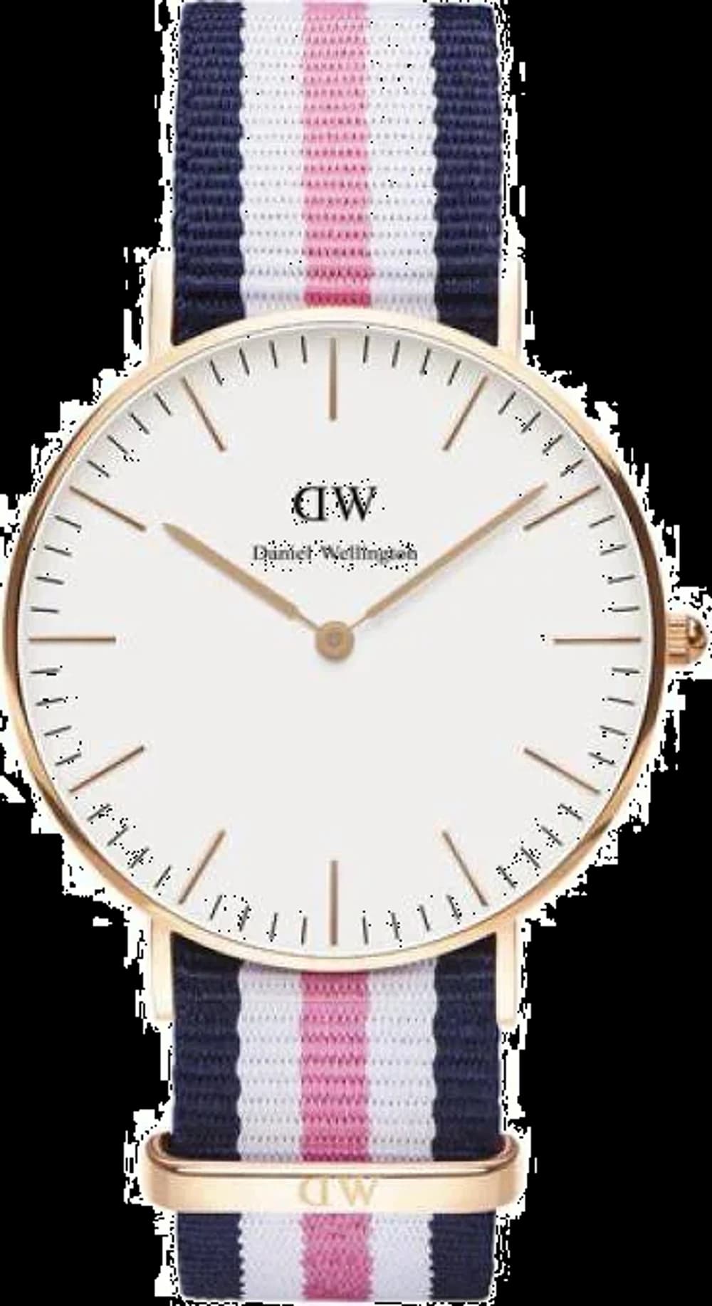 Montre Daniel Wellington DW00100034 unisexe cadran blanc bracelet nylon