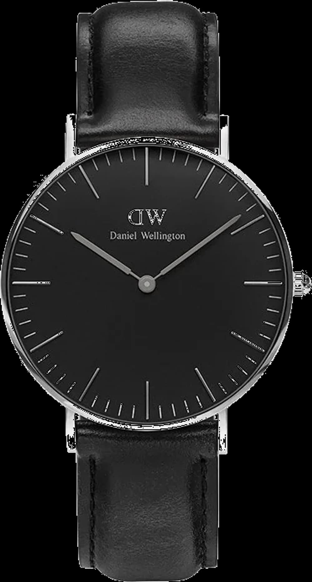 Montre Daniel Wellington DW00100145 femme cadran noir bracelet cuir