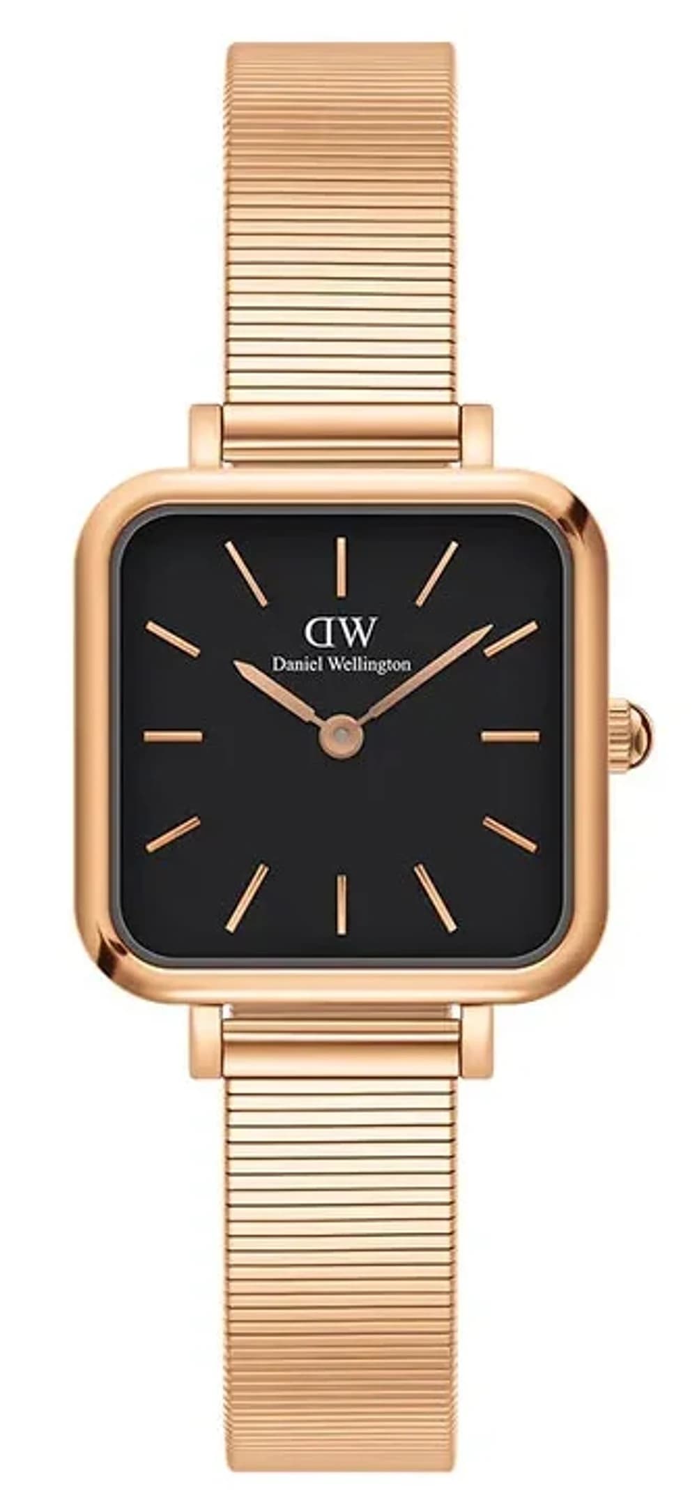 Daniel Wellington DW00100518 Quadro Studio Square Rose Gold Black Dial Women's Watch