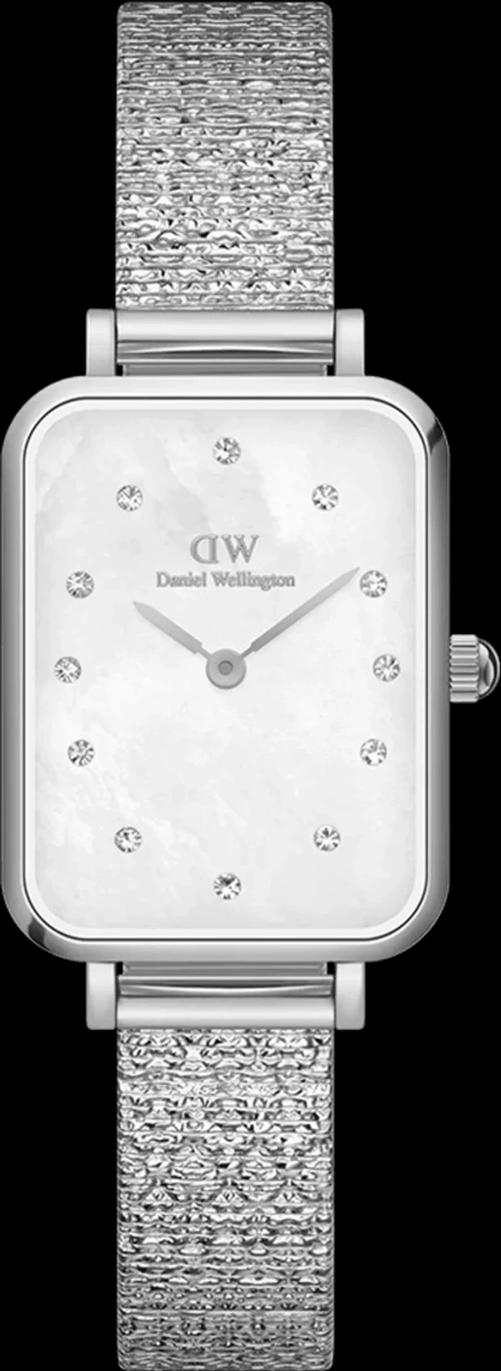 Daniel Wellington DW00100580 Quadro Pressed Piano Rectangular Grey Metal Women's Watch