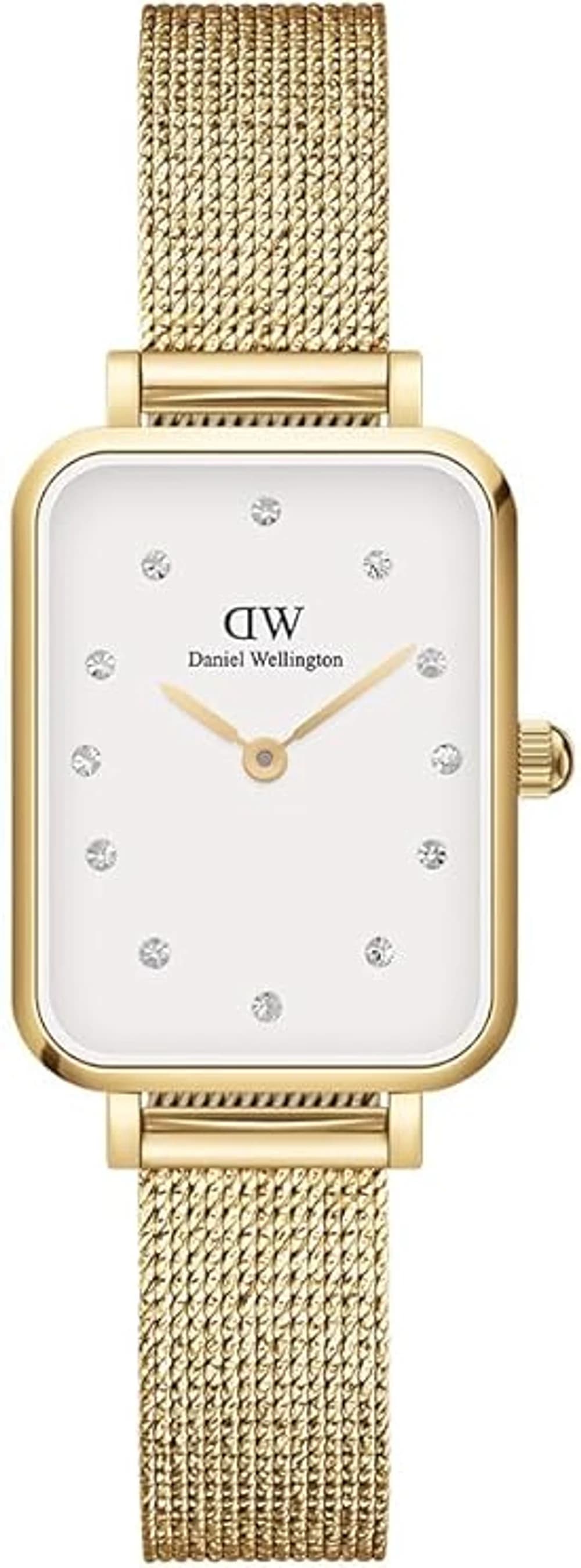Montre Daniel Wellington DW00100599 Quadro Lumine femme cadran blanc rectangulaire