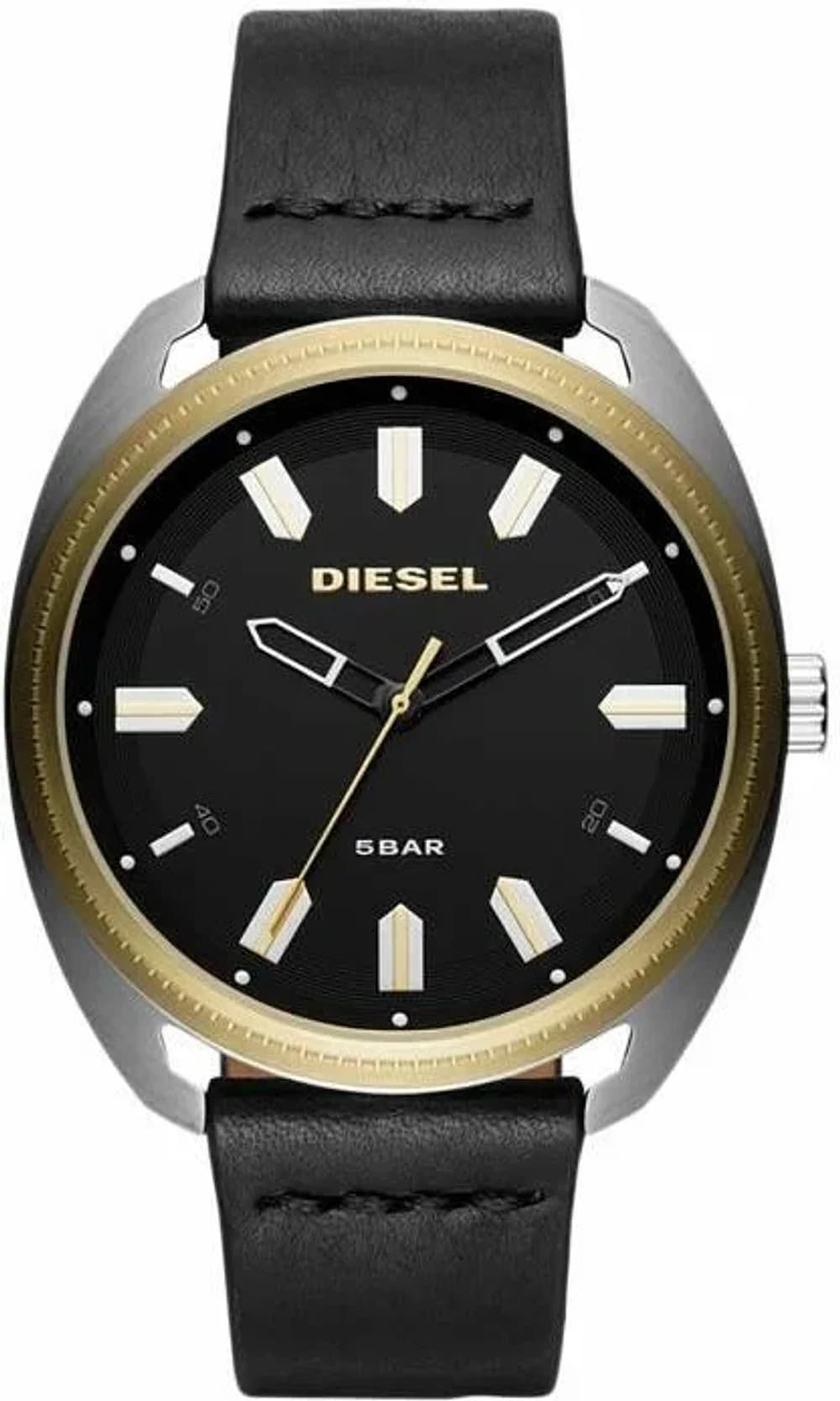 Diesel DZ1835 Black Satin Finish Men's Watch with Soft Strap