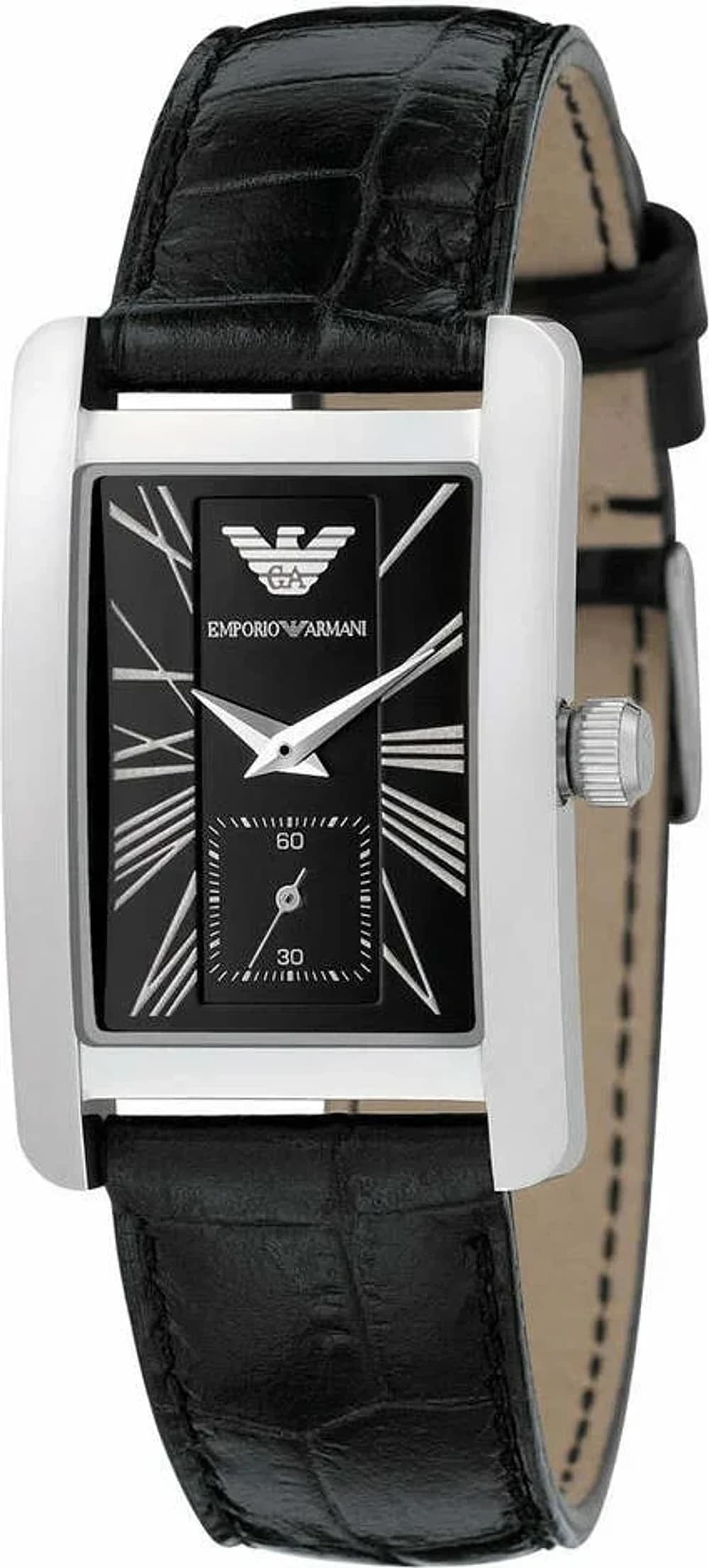 Montre Emporio Armani AR0144 femme cadran noir bracelet cuir