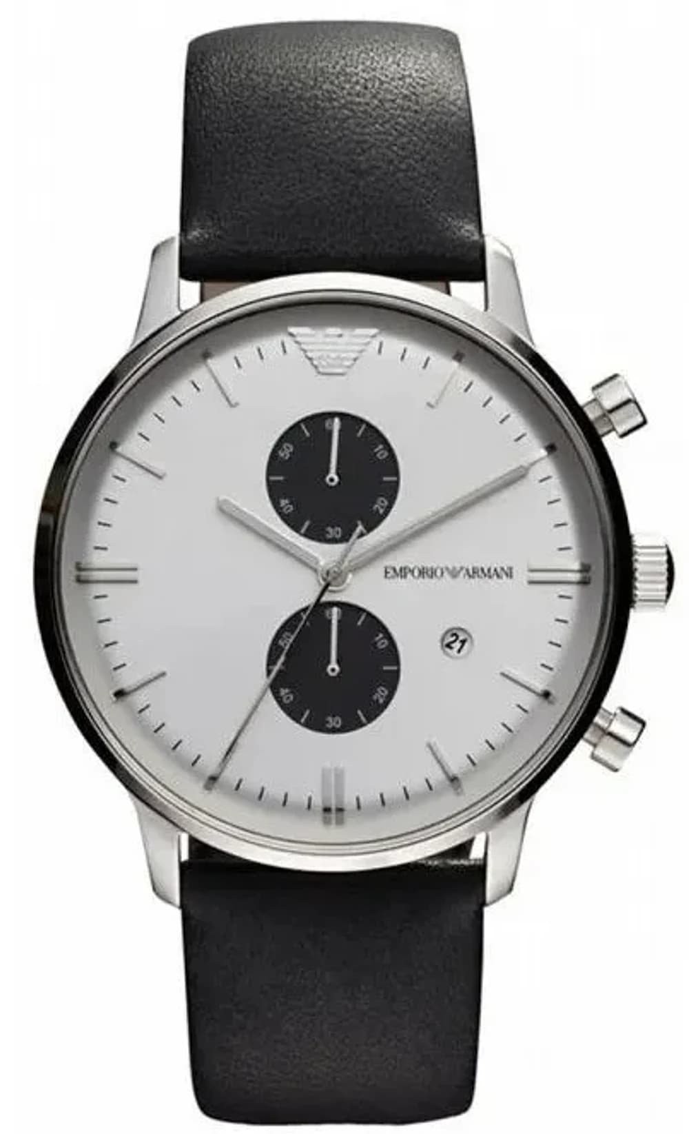 Emporio Armani AR0385 New Retro Chronograph Steel and Leather Men's Watch