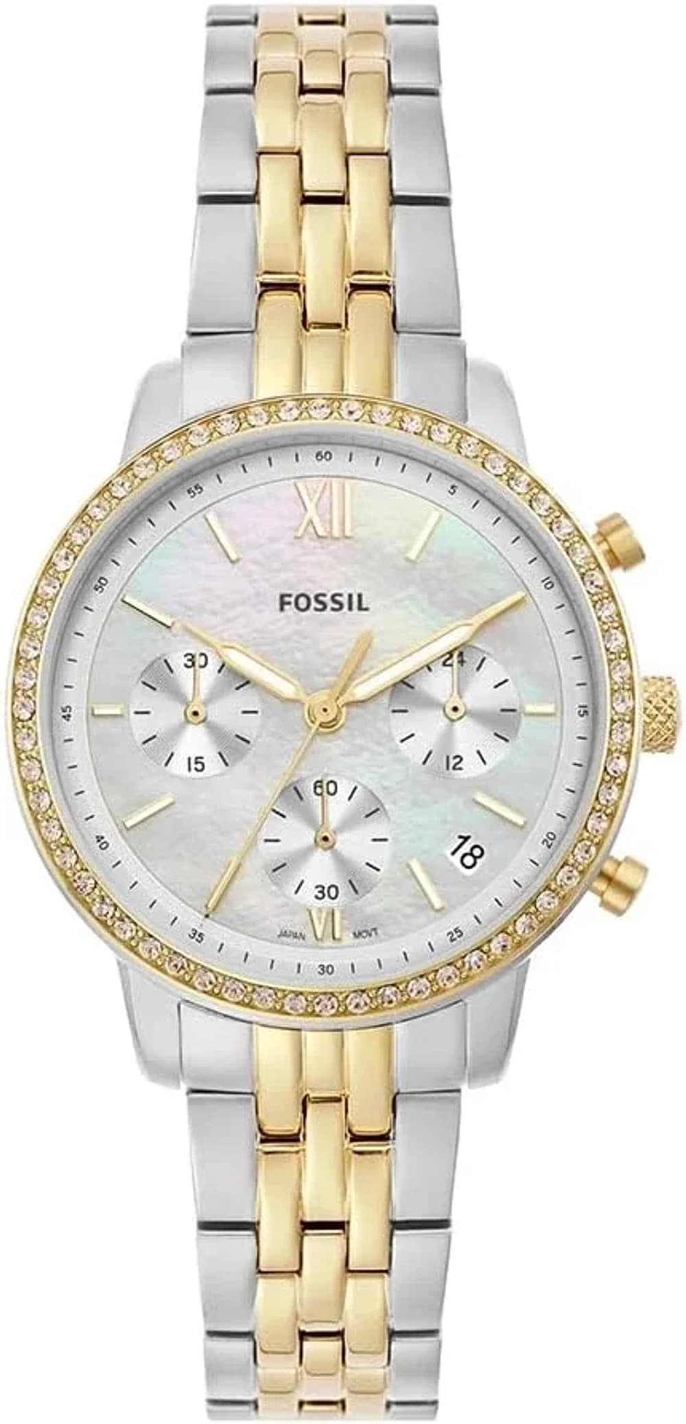 Montre Fossil ES5216 femme cadran nacre bracelet acier