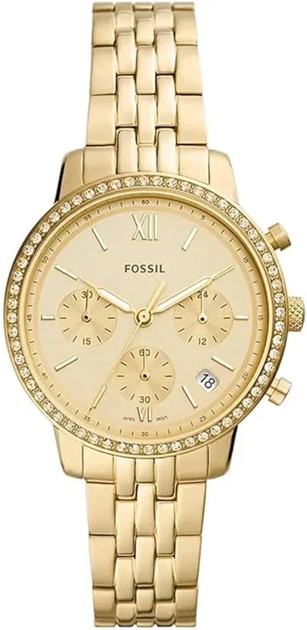Montre Fossil ES5219 femme cadran or bracelet acier