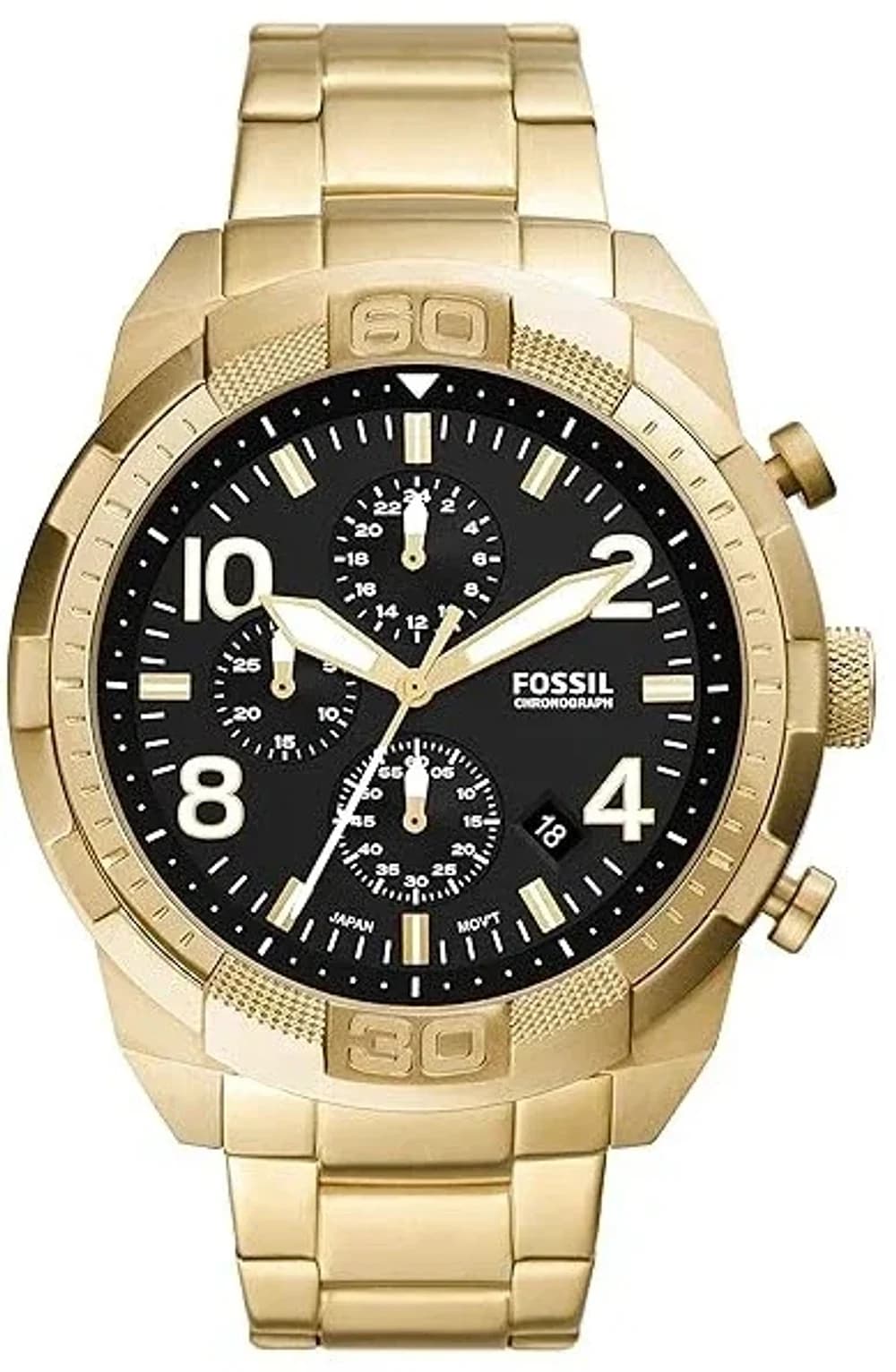 Montre Fossil FS5877 homme cadran noir bracelet acier