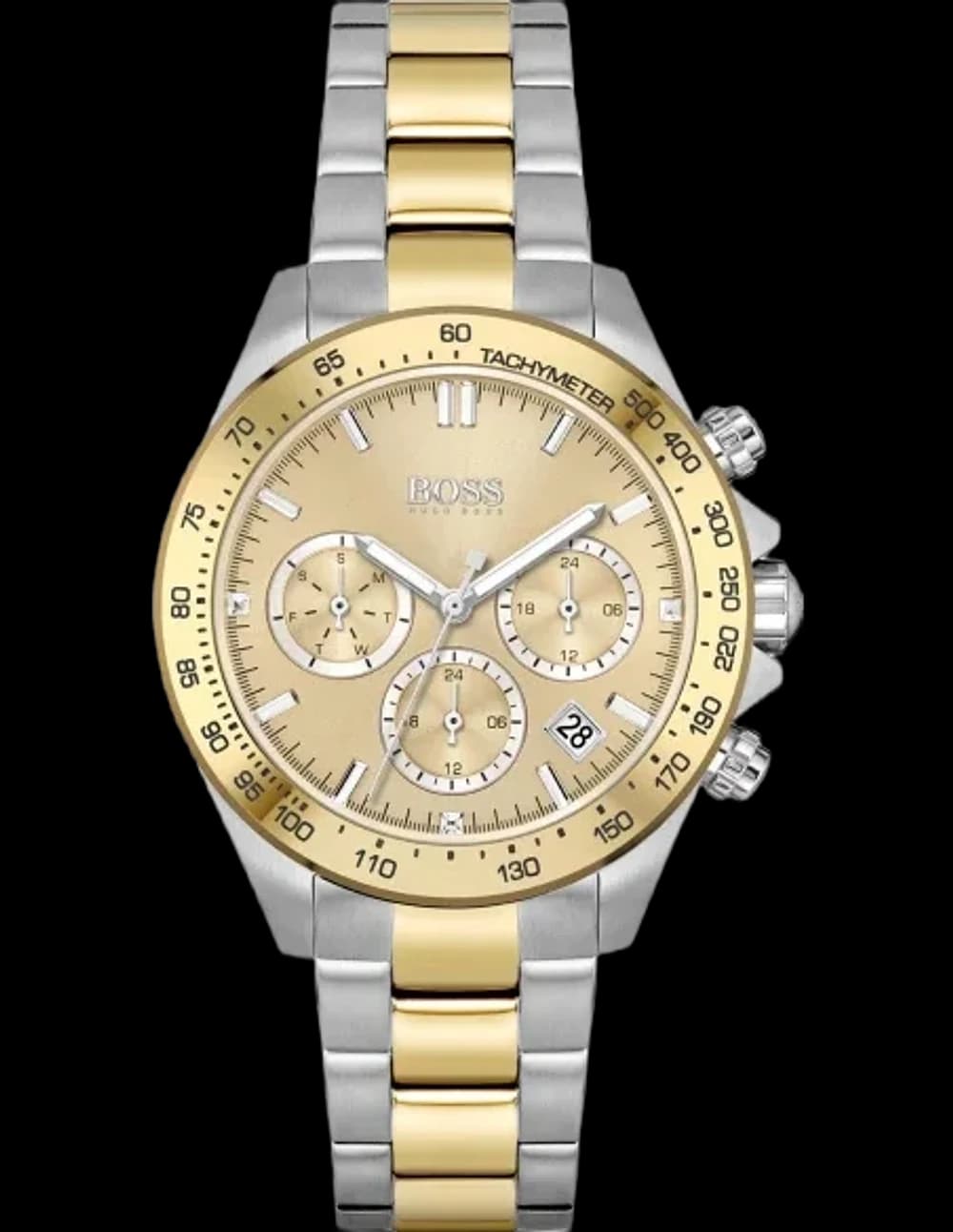 Montre Hugo Boss 1502618 femme cadran marron bracelet acier
