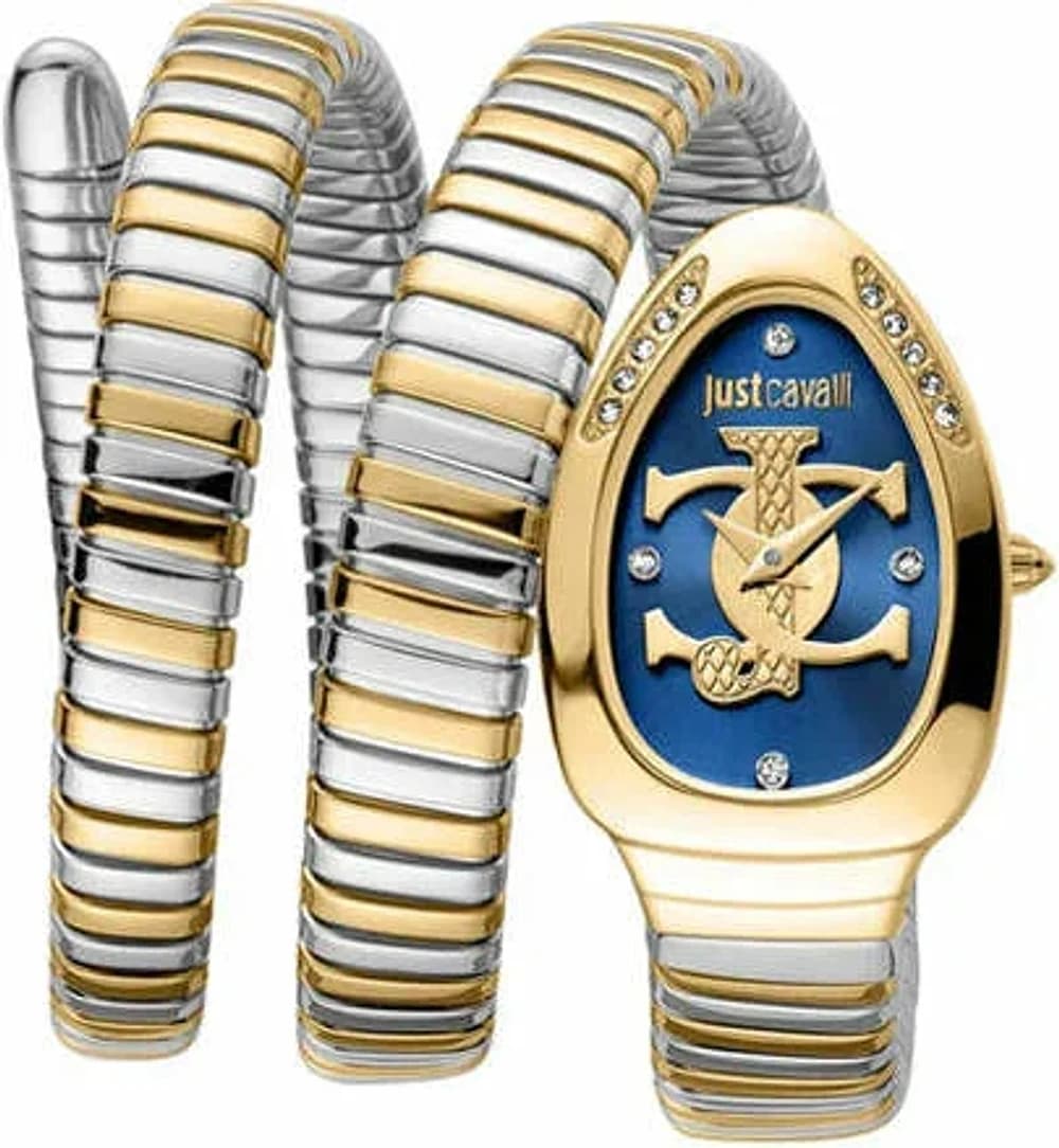 Montre Just Cavalli JC1L228M0075 femme cadran bleu bracelet acier inoxydable