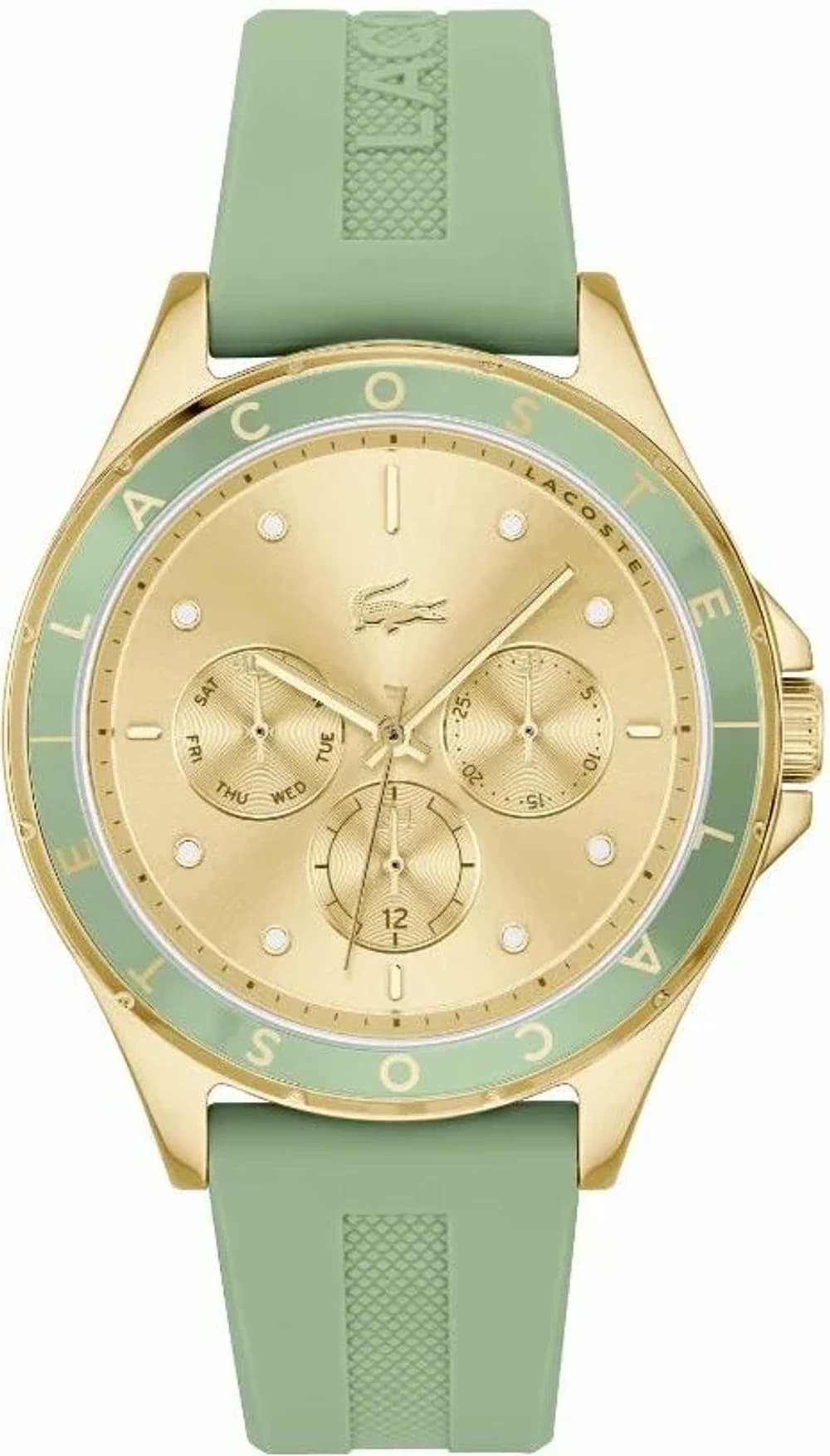 Montre Lacoste 2001298 femme cadran doré bracelet caoutchouc / silicone