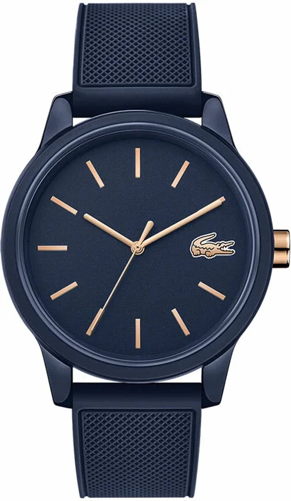 Montre Lacoste 2011011 homme cadran bleu bracelet caoutchouc / silicone