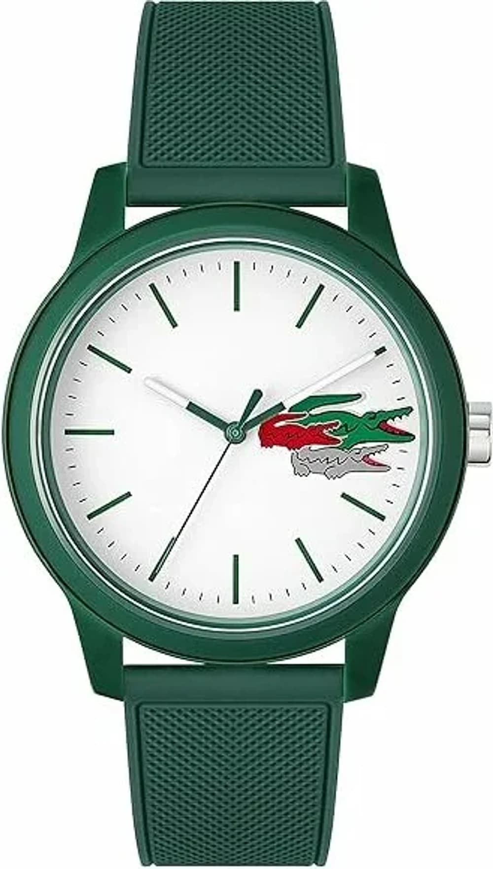 Lacoste 2011135 Green Silicone Strap Men's Watch with White Dial