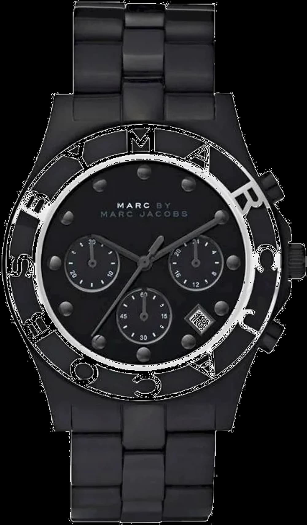 Marc Jacobs MBM3083 Blade Chronograph Black Stainless Steel Women's Watch