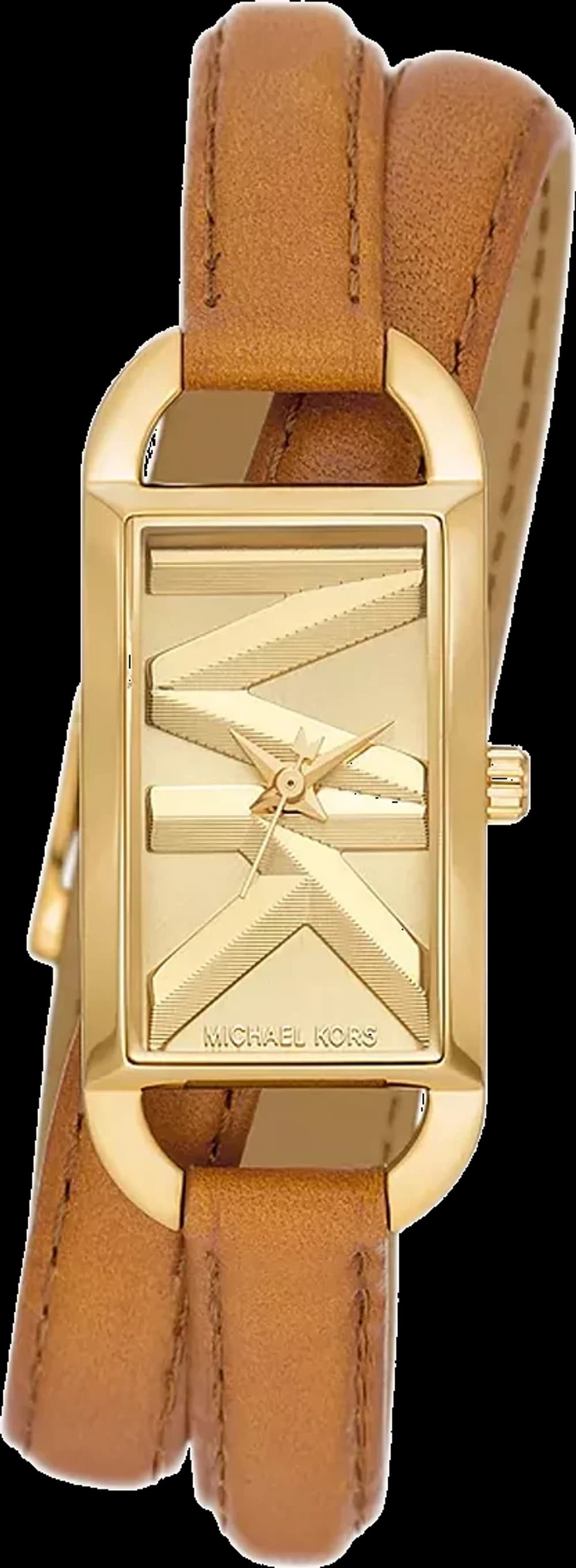 Montre Michael Kors MK4721 Mini Empire femme cadran doré ovale bracelet cuir marron
